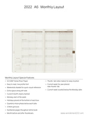 Sale | 2022 A6 Weekly Planner | 52gsm Tomoe River Paper | Core | Stacked Weekends
