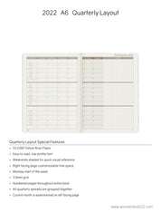 Sale | 2022 A6 Weekly Planner | 52gsm Tomoe River Paper | Core | Stacked Weekends