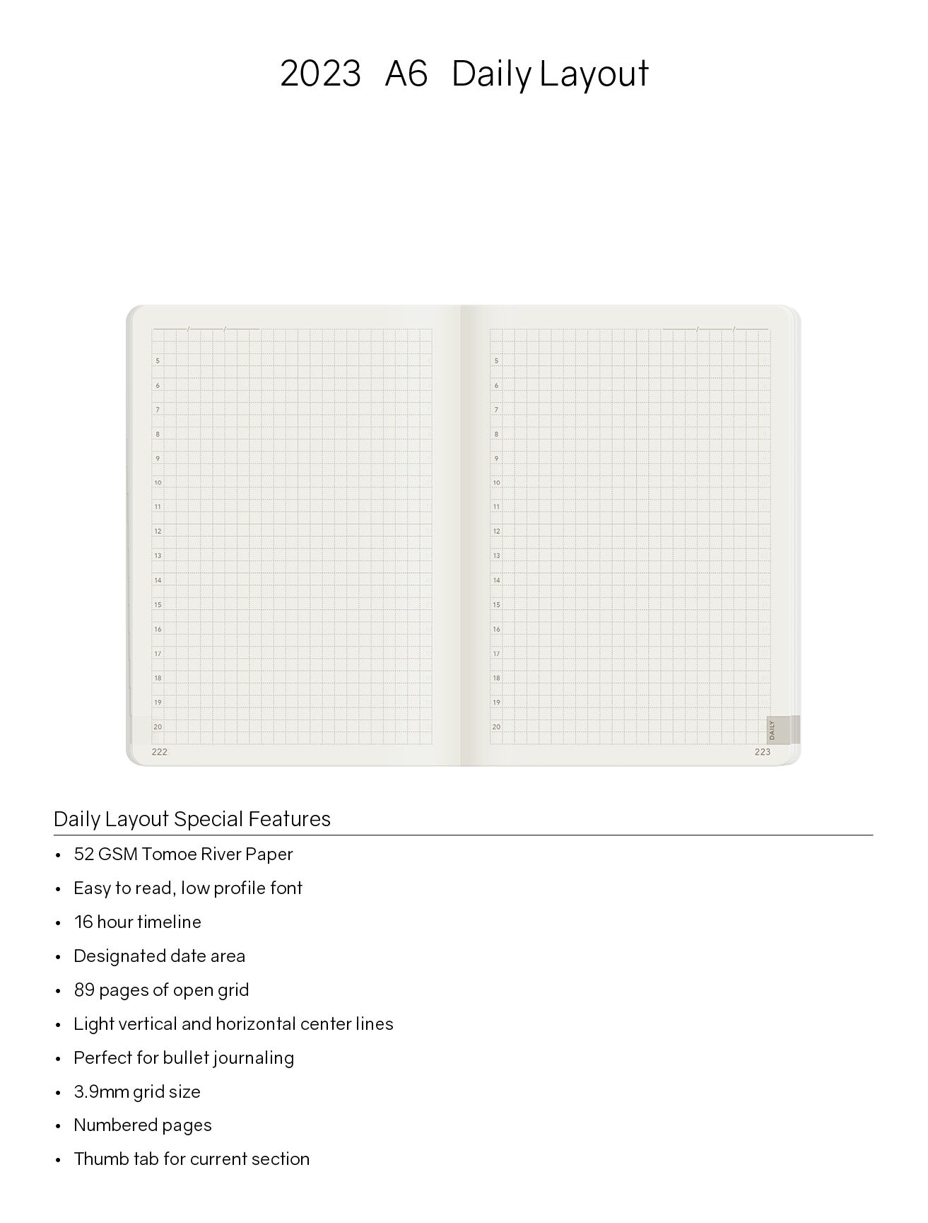 Sale | 2023 A6 Weekly Planner | 52gsm Tomoe River Paper | Core | Stacked Weekends