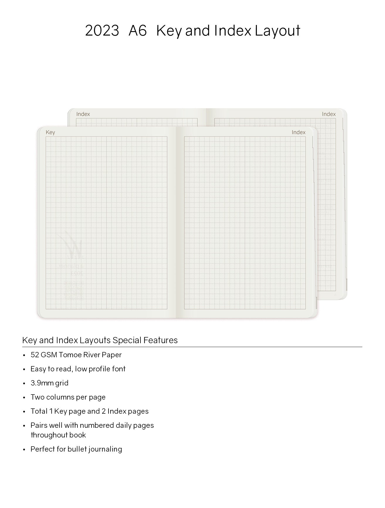 Sale | 2023 A6 Weekly Planner | 52gsm Tomoe River Paper | Core | Stacked Weekends
