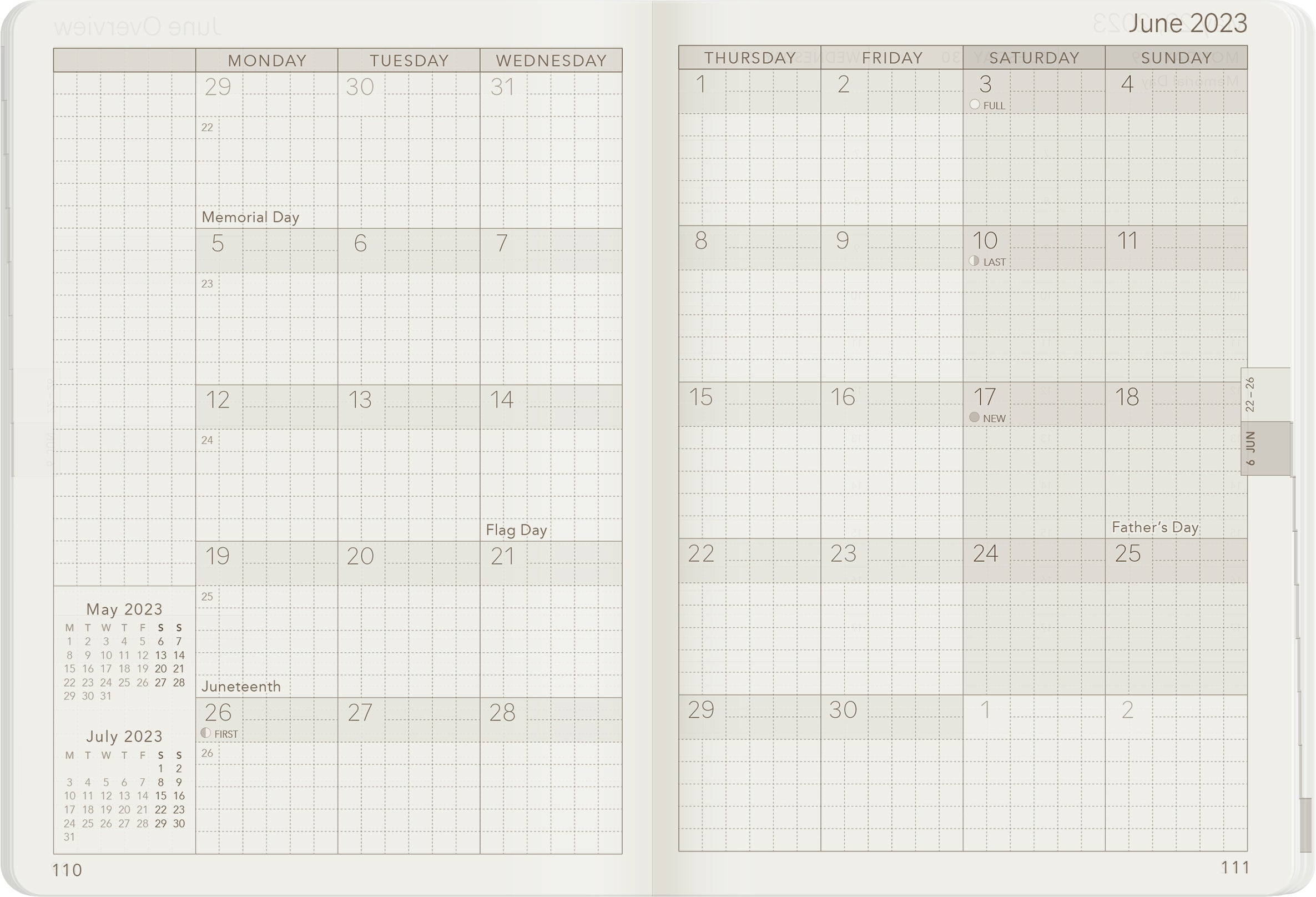 Sale | 2023 A6 Weekly Planner | 52gsm Tomoe River Paper | Core | Stacked Weekends