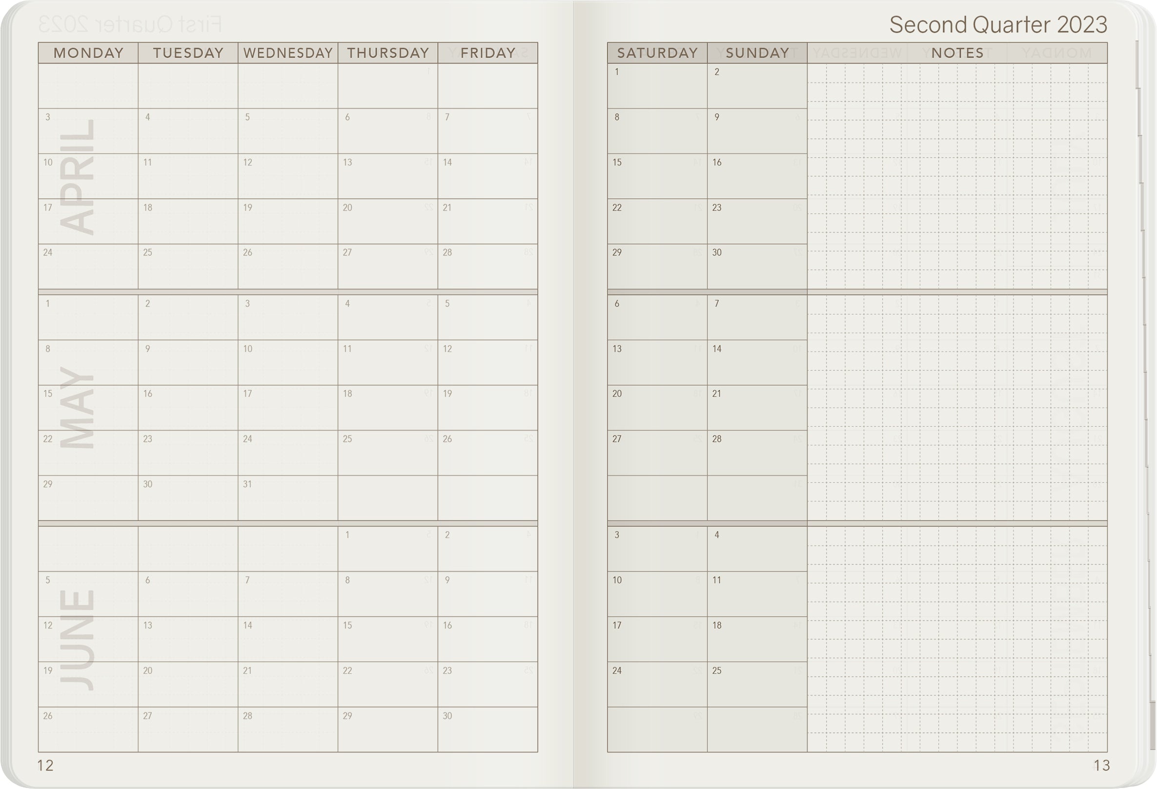 Sale | 2023 A6 Weekly Planner | 52gsm Tomoe River Paper | Core | Stacked Weekends