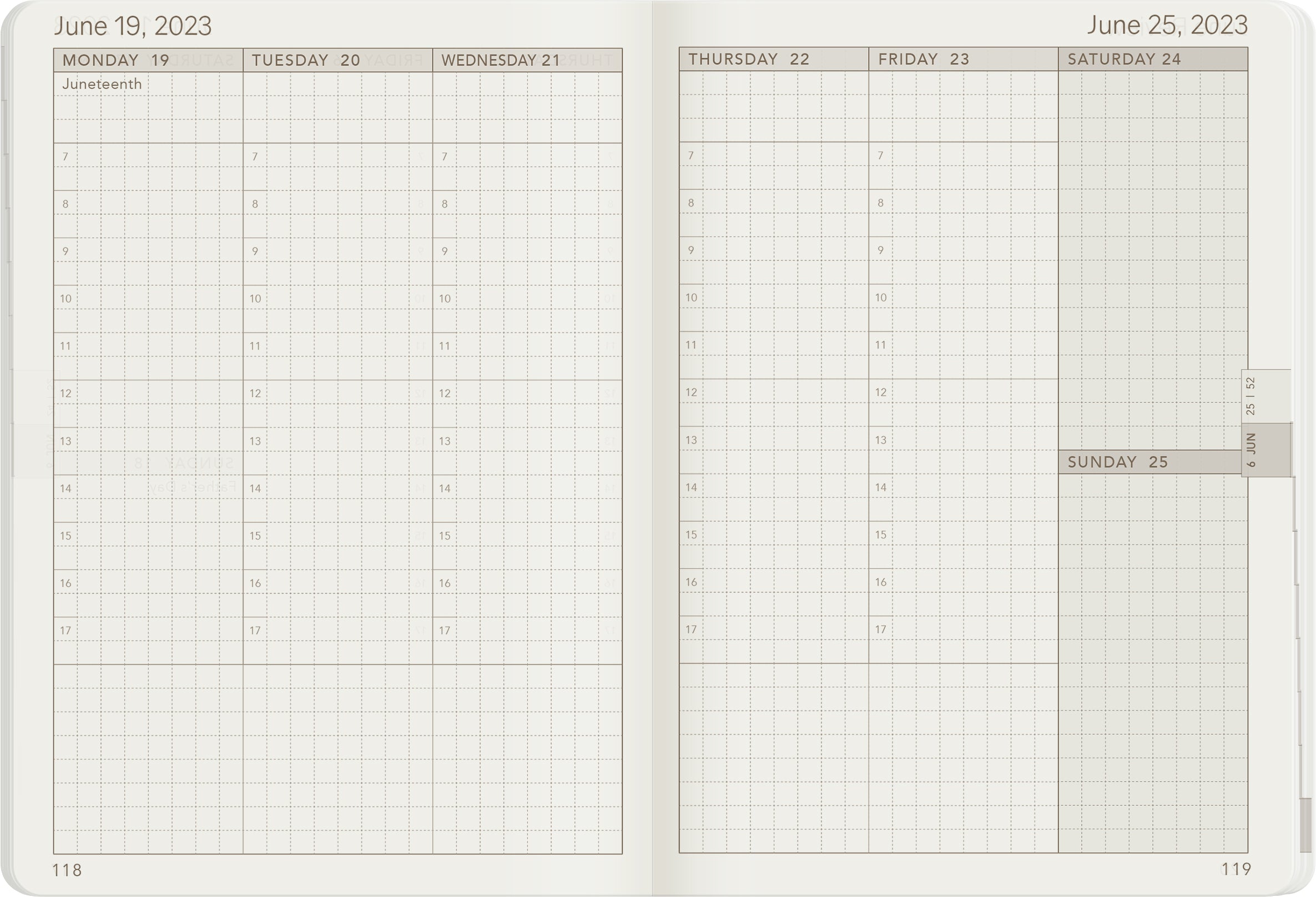 Sale | 2023 A6 Weekly Planner | 52gsm Tomoe River Paper | Core | Stacked Weekends