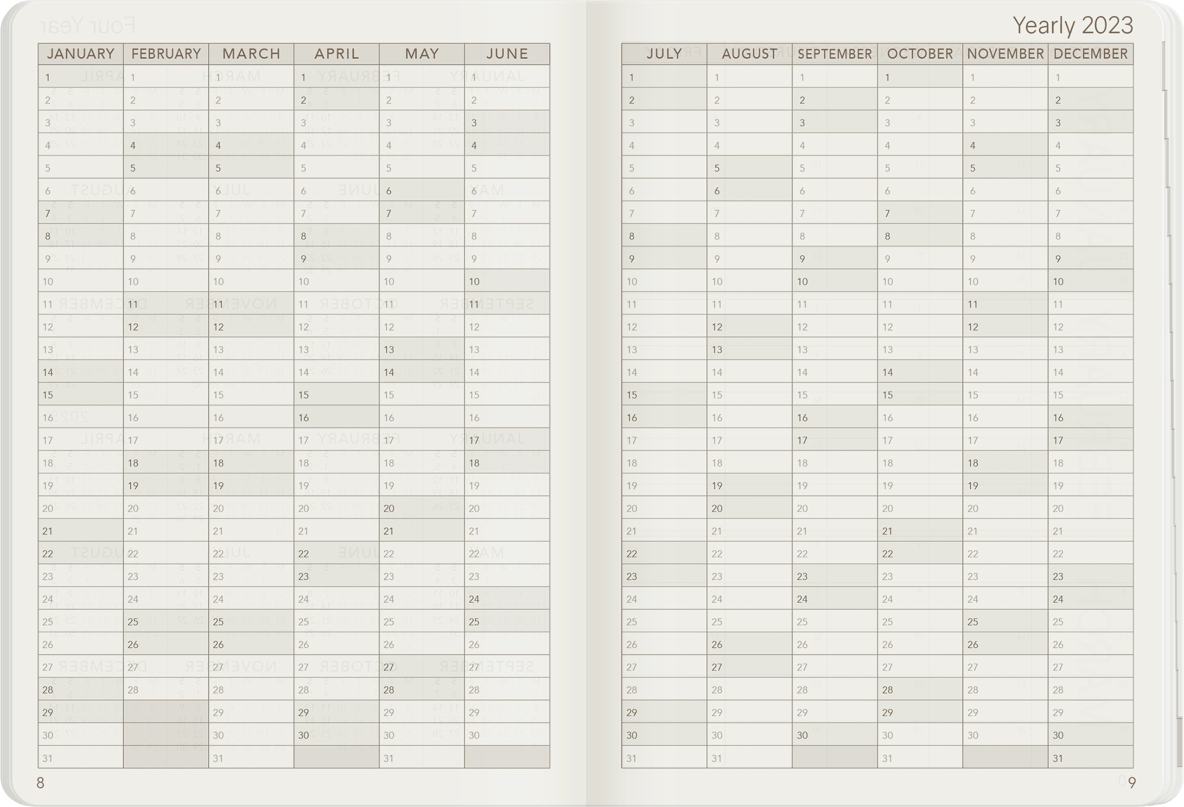 Sale | 2023 A6 Weekly Planner | 52gsm Tomoe River Paper | Core | Stacked Weekends