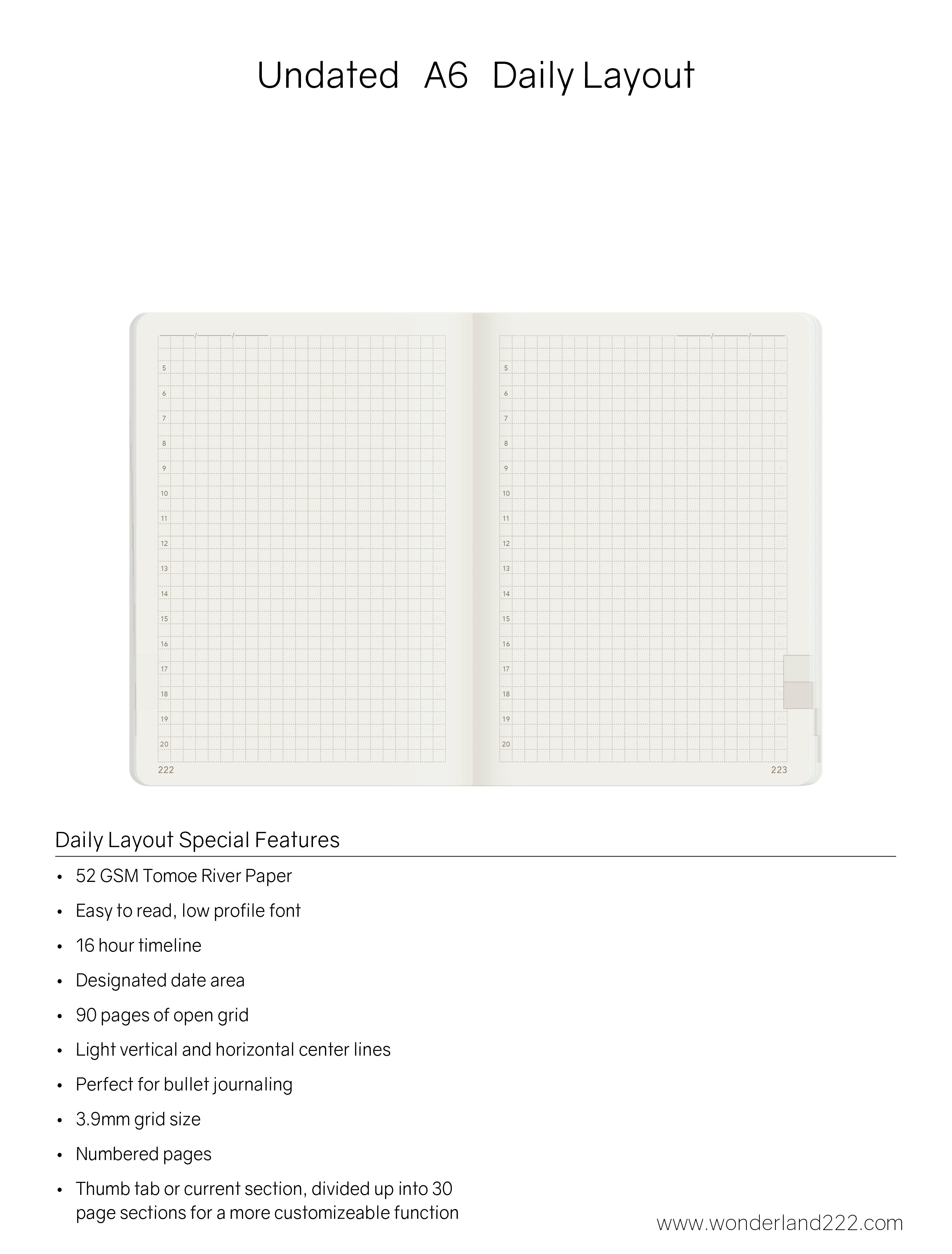 A6 Undated Weekly Planner v.1 | 2022 Edition | Core | Stacked Weekends
