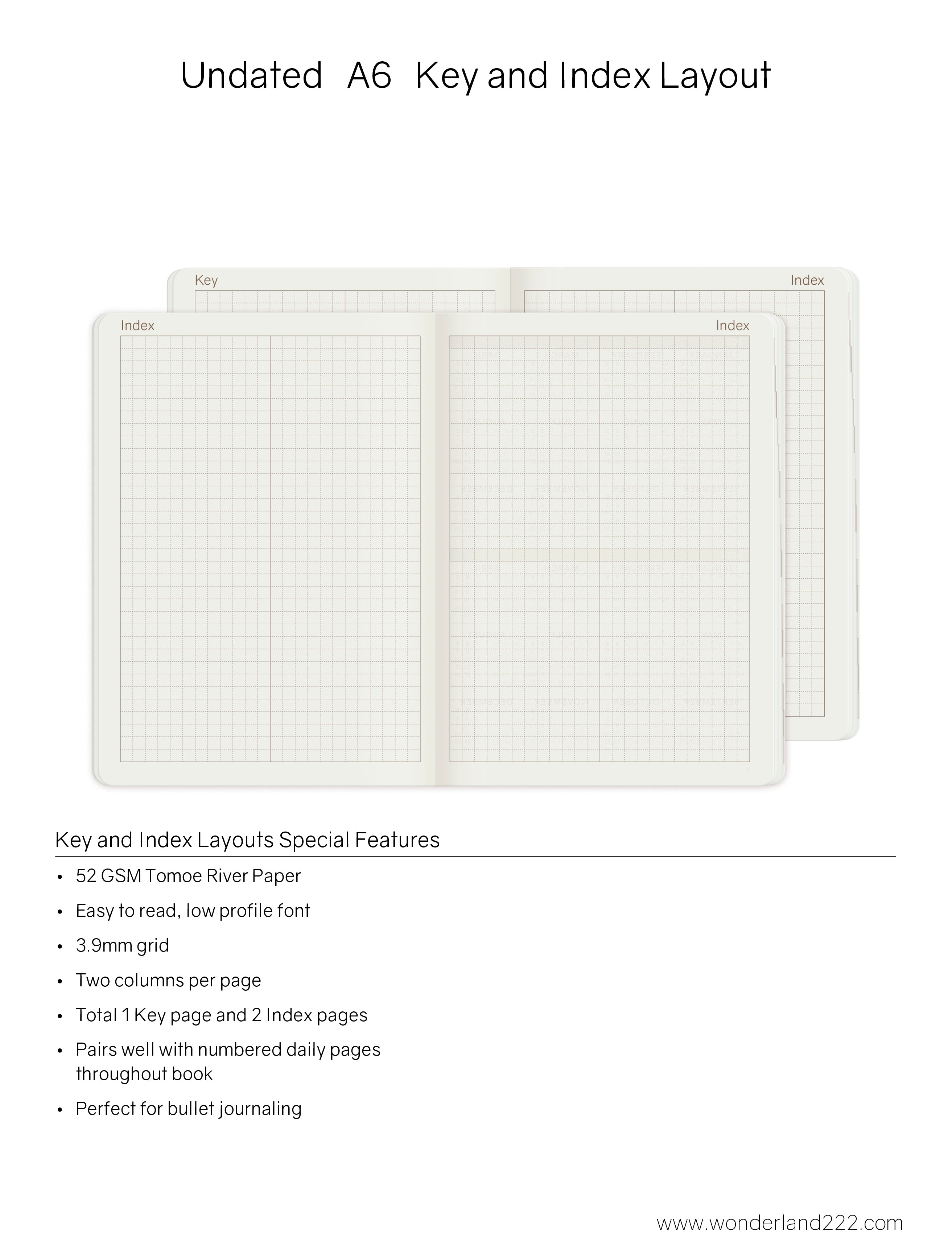 A6 Undated Weekly Planner v.1 | 2022 Edition | Core | Stacked Weekends