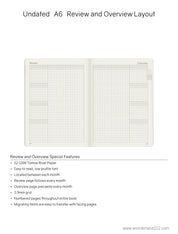 A6 Undated Weekly Planner v.1 | 2022 Edition | Core | Stacked Weekends