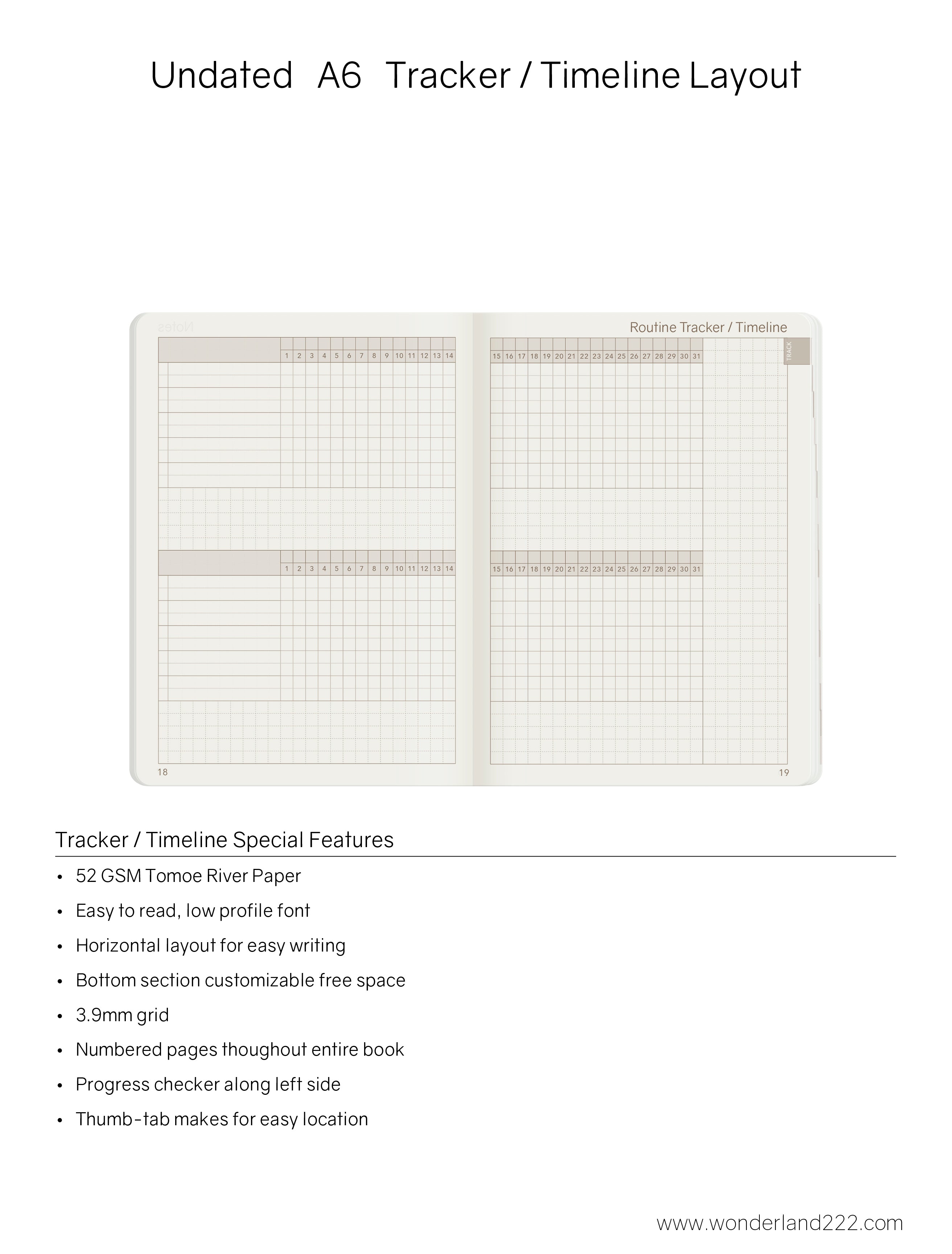 A6 Undated Weekly Planner v.1 | 2022 Edition | Core | Stacked Weekends
