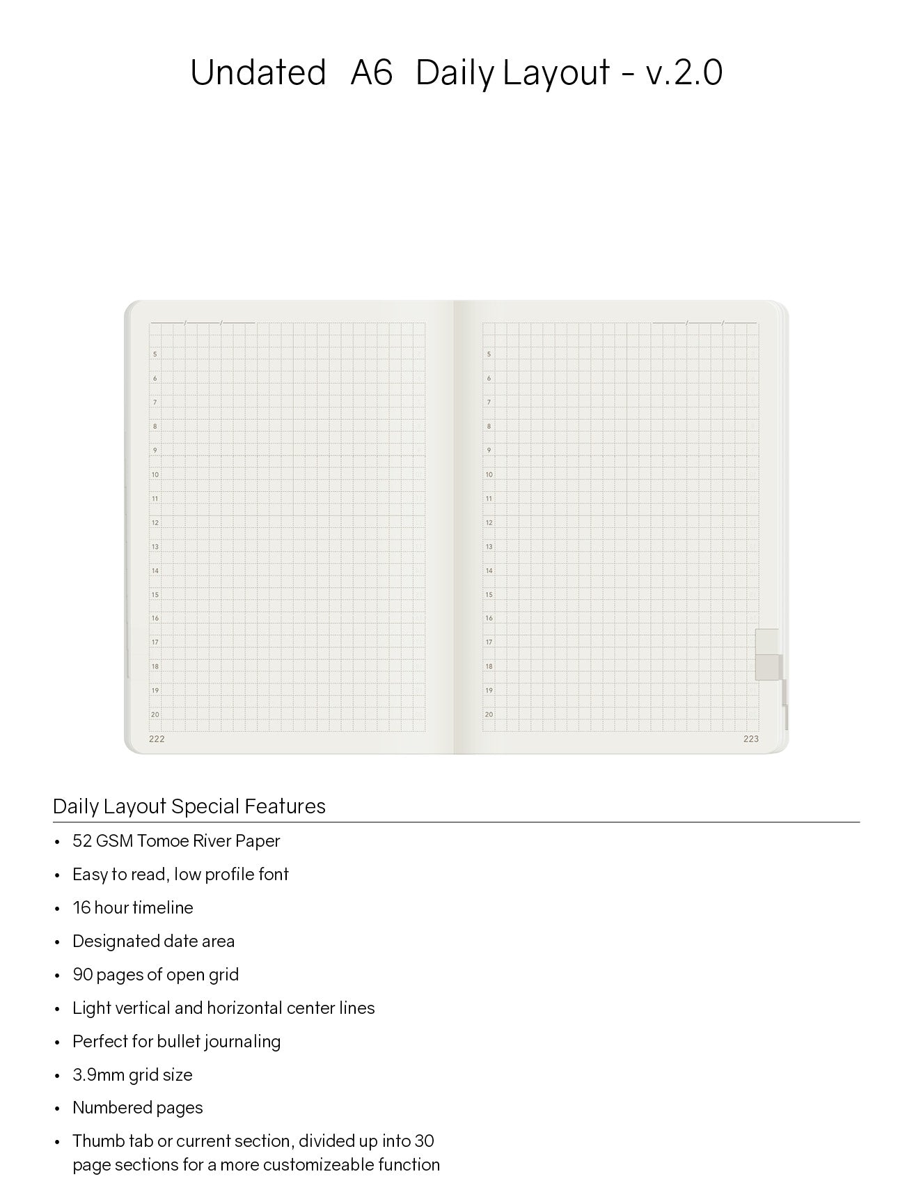 A6 Undated Weekly Planner v.2 | 2023 Edition | Core | Stacked Weekends