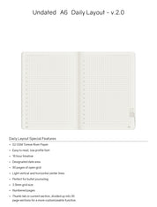 A6 Undated Weekly Planner v.2 | 2023 Edition | Core | Stacked Weekends