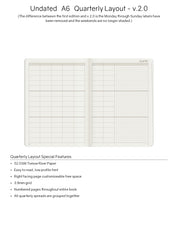 A6 Undated Weekly Planner v.2 | 2023 Edition | Core | Stacked Weekends