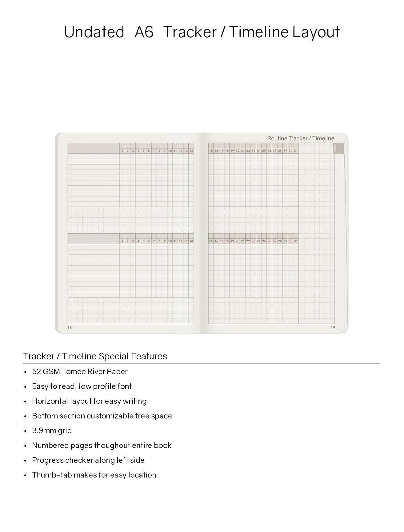A6 Undated Weekly Planner v.2 | 2023 Edition | Core | Stacked Weekends