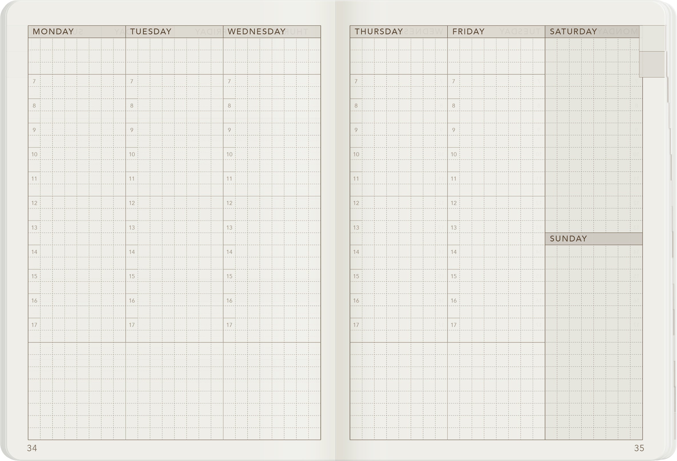 A6 Undated Weekly Planner v.1 | 2022 Edition | Core | Stacked Weekends