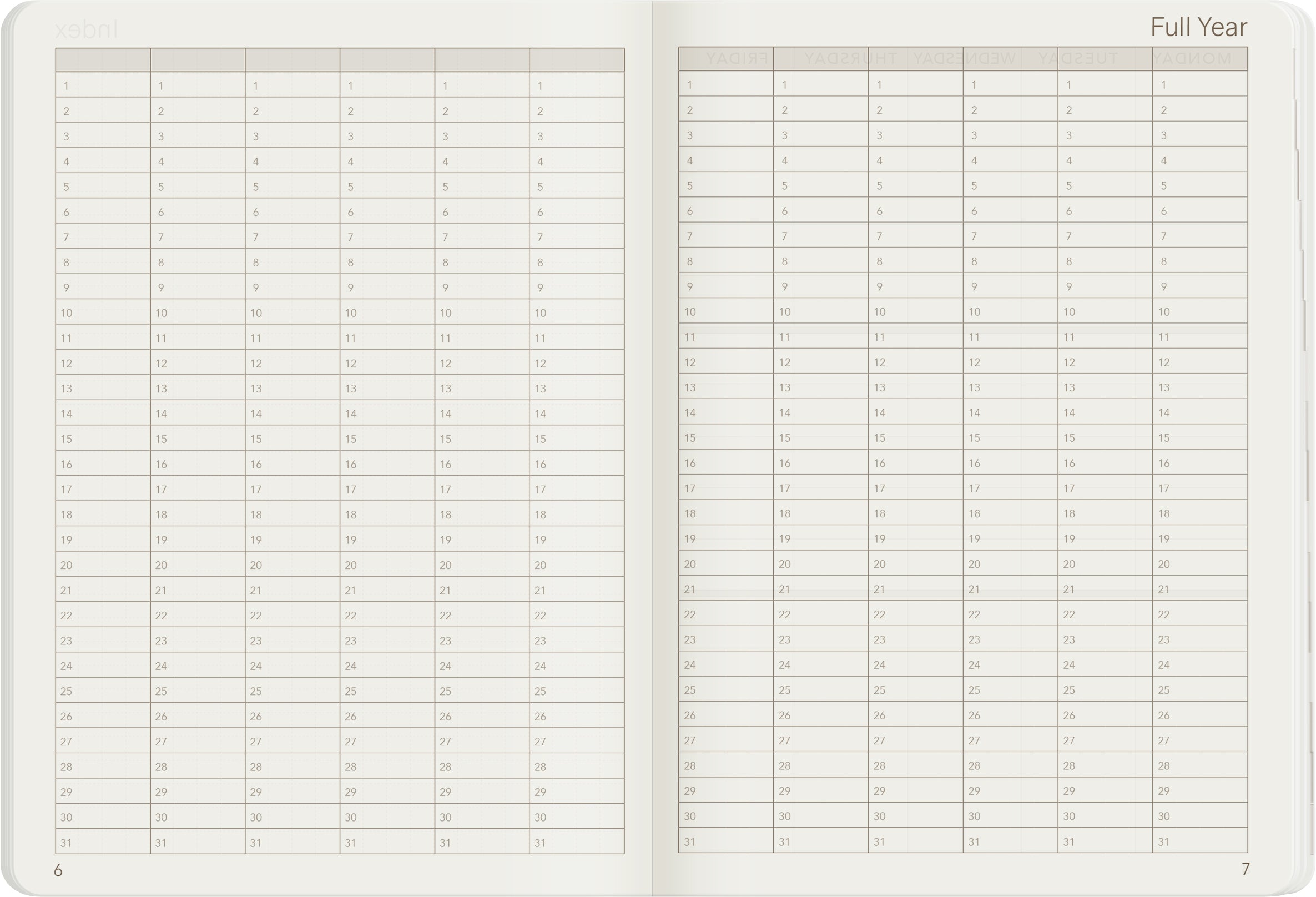 A6 Undated Weekly Planner v.1 | 2022 Edition | Core | Stacked Weekends