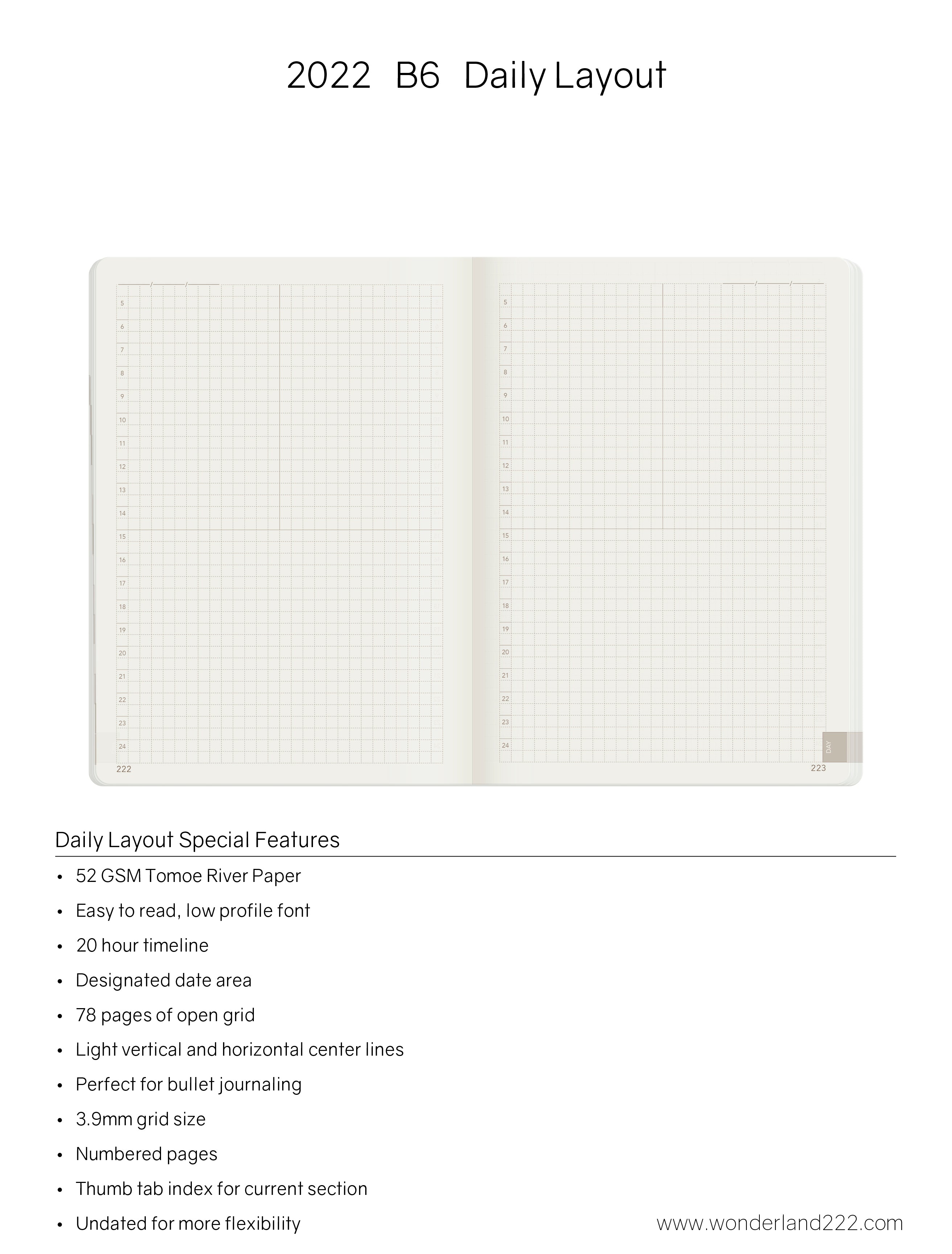 Sale | 2022 B6 Weekly Planner | 52gsm Tomoe River Paper | Core | Stacked