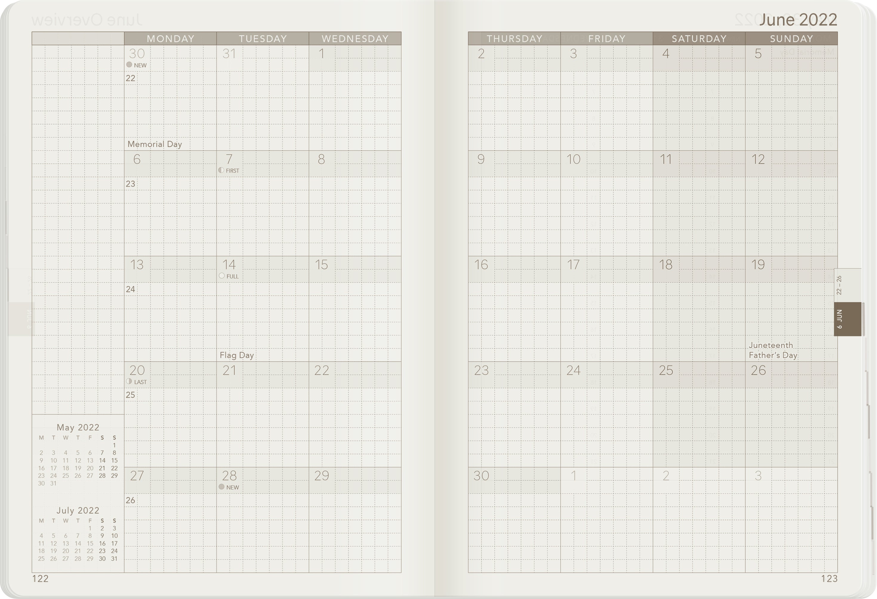 Sale | 2022 B6 Weekly Planner | 52gsm Tomoe River Paper | Core | Stacked