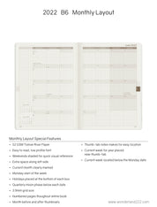 Sale | 2022 B6 Weekly Planner | 52gsm Tomoe River Paper | Core | Stacked