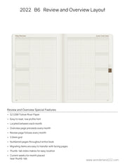 Sale | 2022 B6 Weekly Planner | 52gsm Tomoe River Paper | Core | Stacked