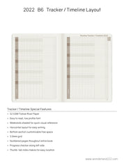 Sale | 2022 B6 Weekly Planner | 52gsm Tomoe River Paper | Core | Stacked