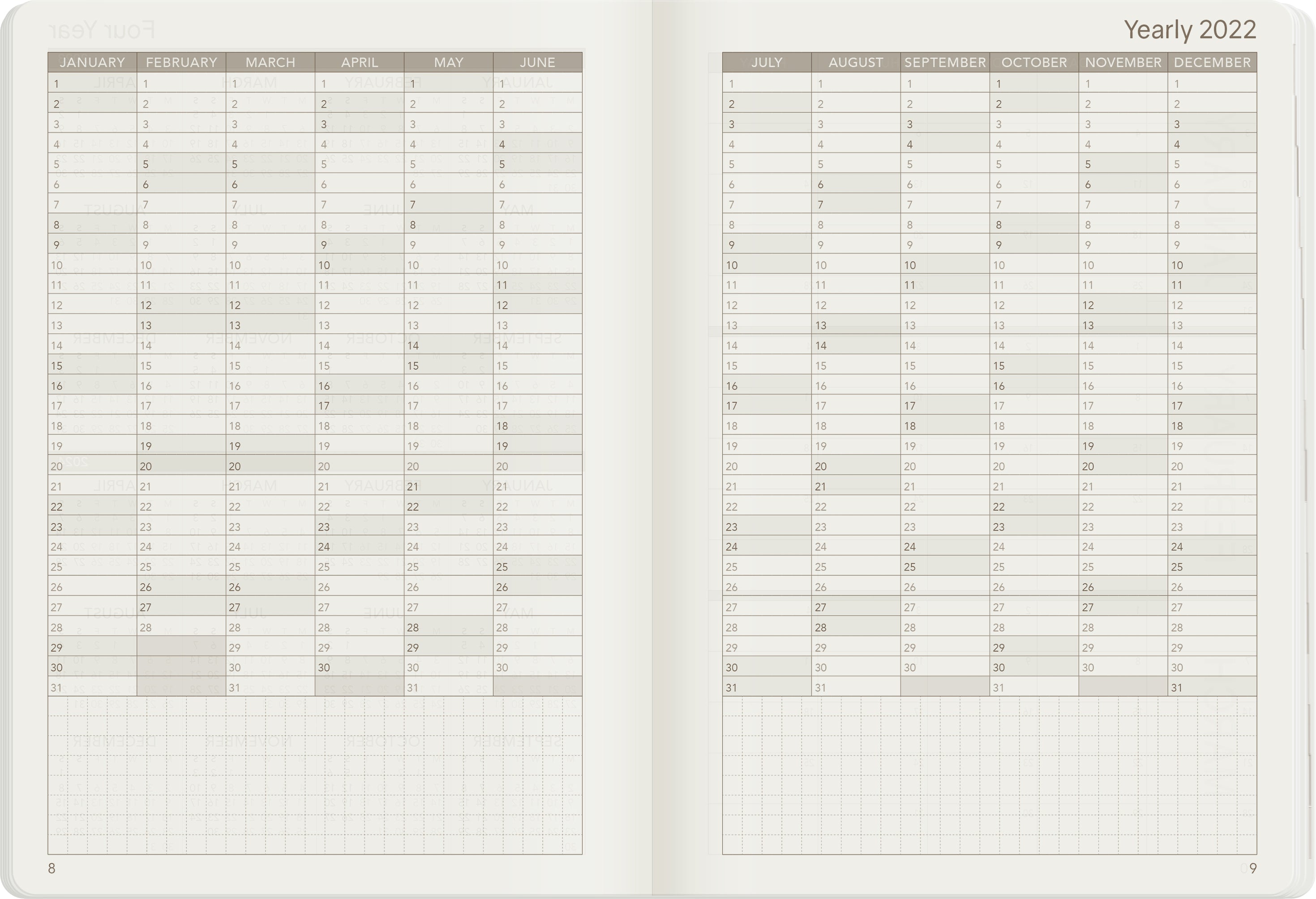Sale | 2022 B6 Weekly Planner | 52gsm Tomoe River Paper | Core | Stacked