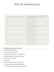 Sale | 2023 B6 Weekly Planner | 52gsm Tomoe River Paper | Core | Stacked Weekends