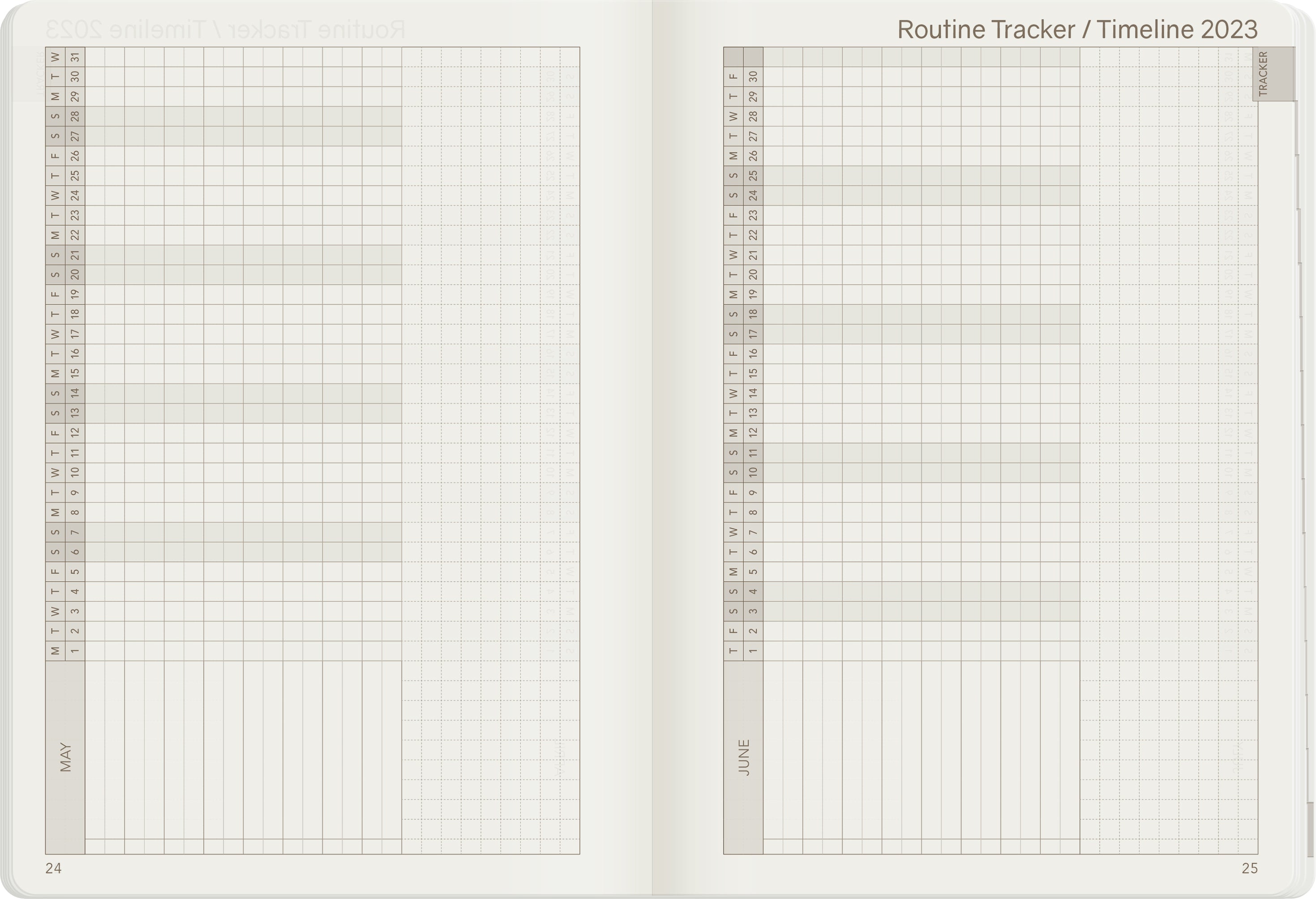 Sale | 2023 B6 Weekly Planner | 52gsm Tomoe River Paper | Core | Stacked Weekends