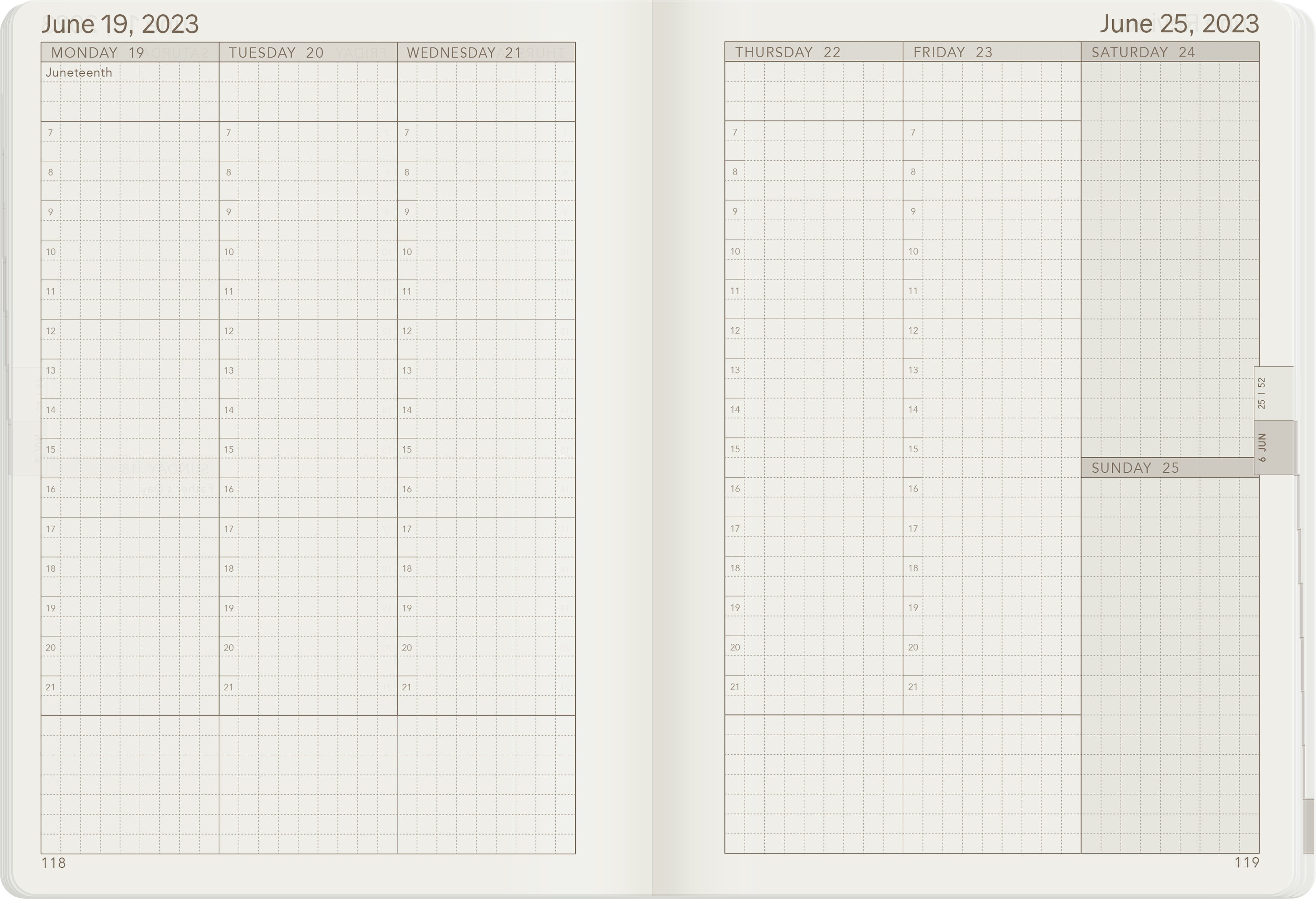Sale | 2023 B6 Weekly Planner | 52gsm Tomoe River Paper | Core | Stacked Weekends