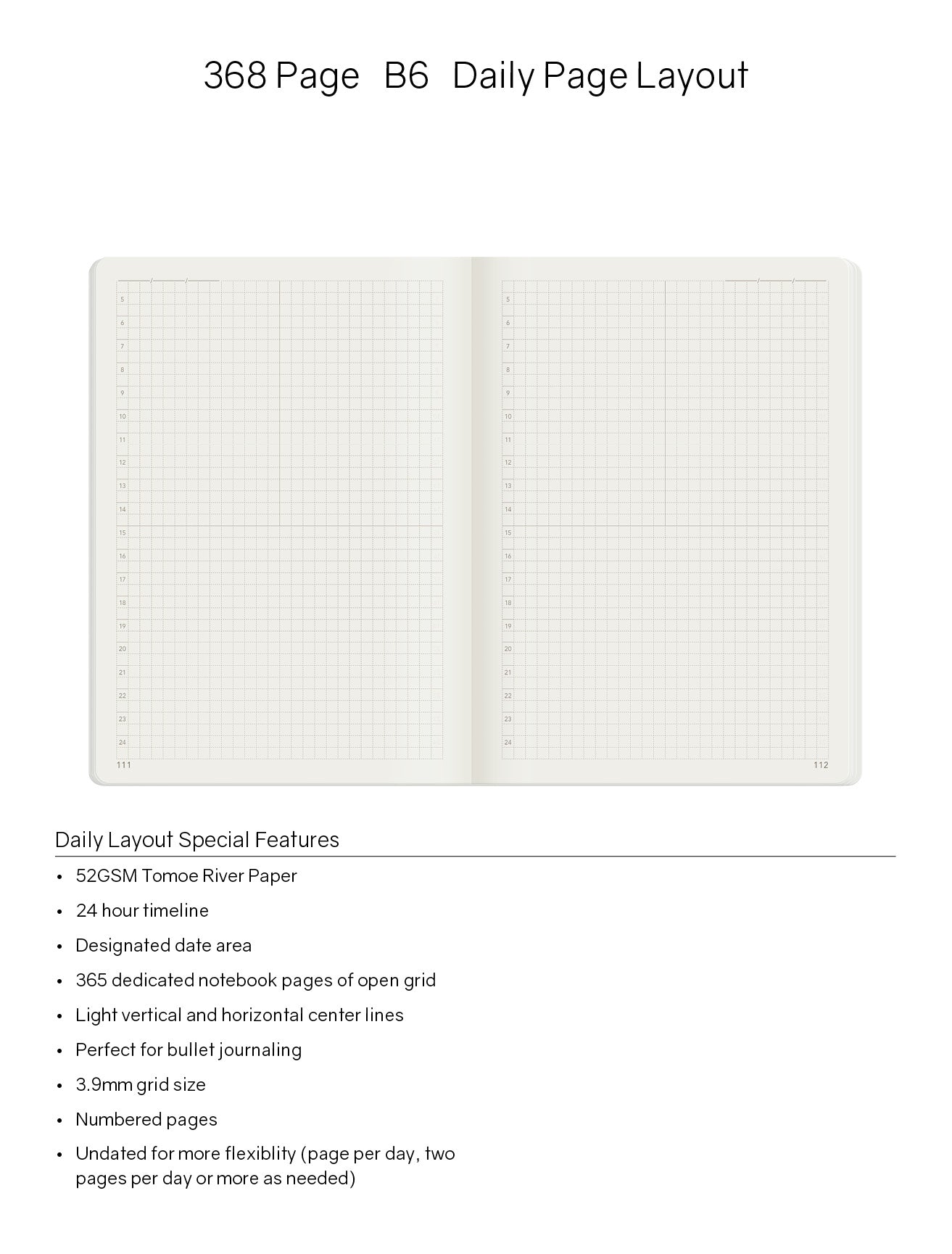 B6 Notebook | 2023 Edition | Grid | 368