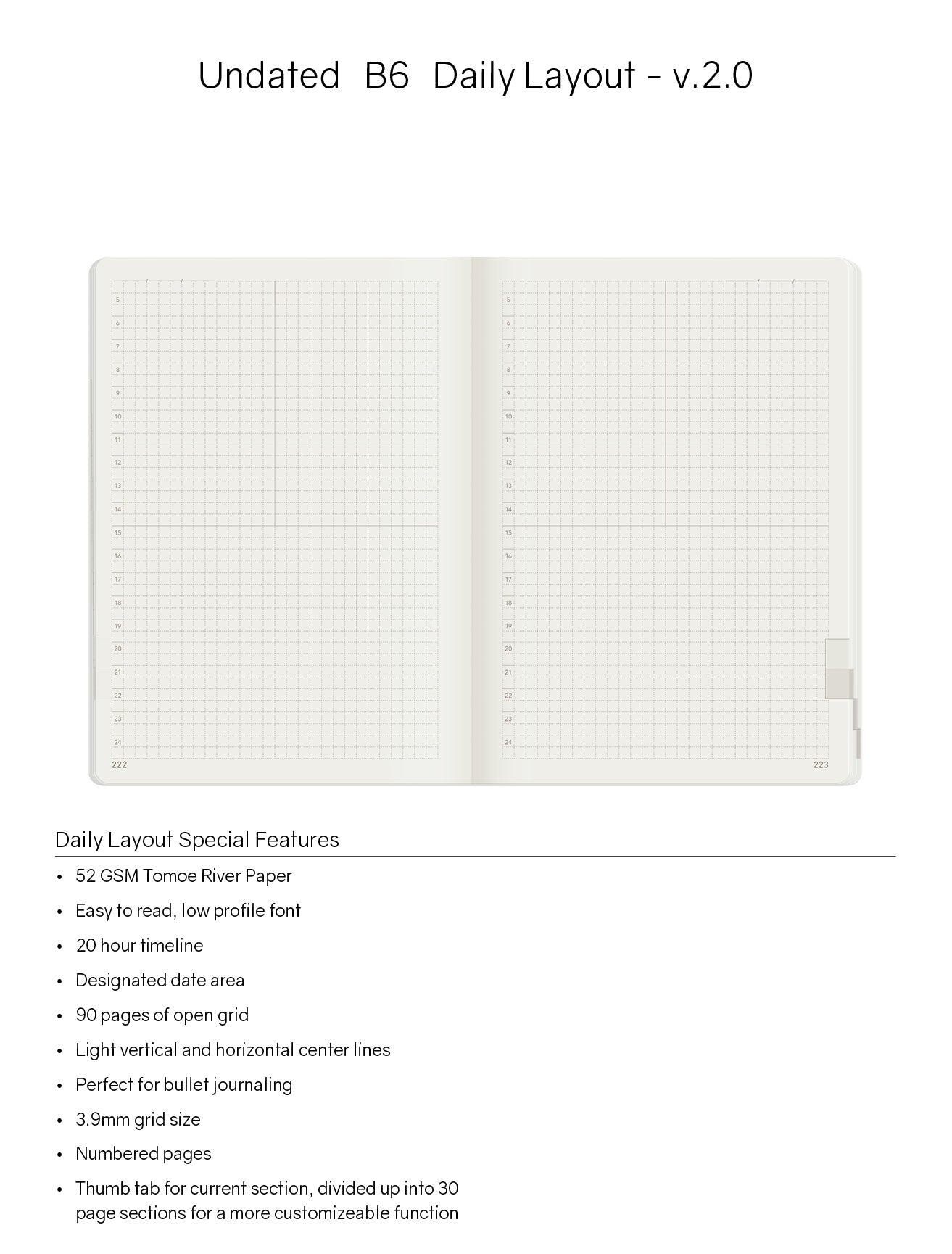 B6 Undated Weekly Planner v.2 | 2023 Edition | Core | Stacked Weekends