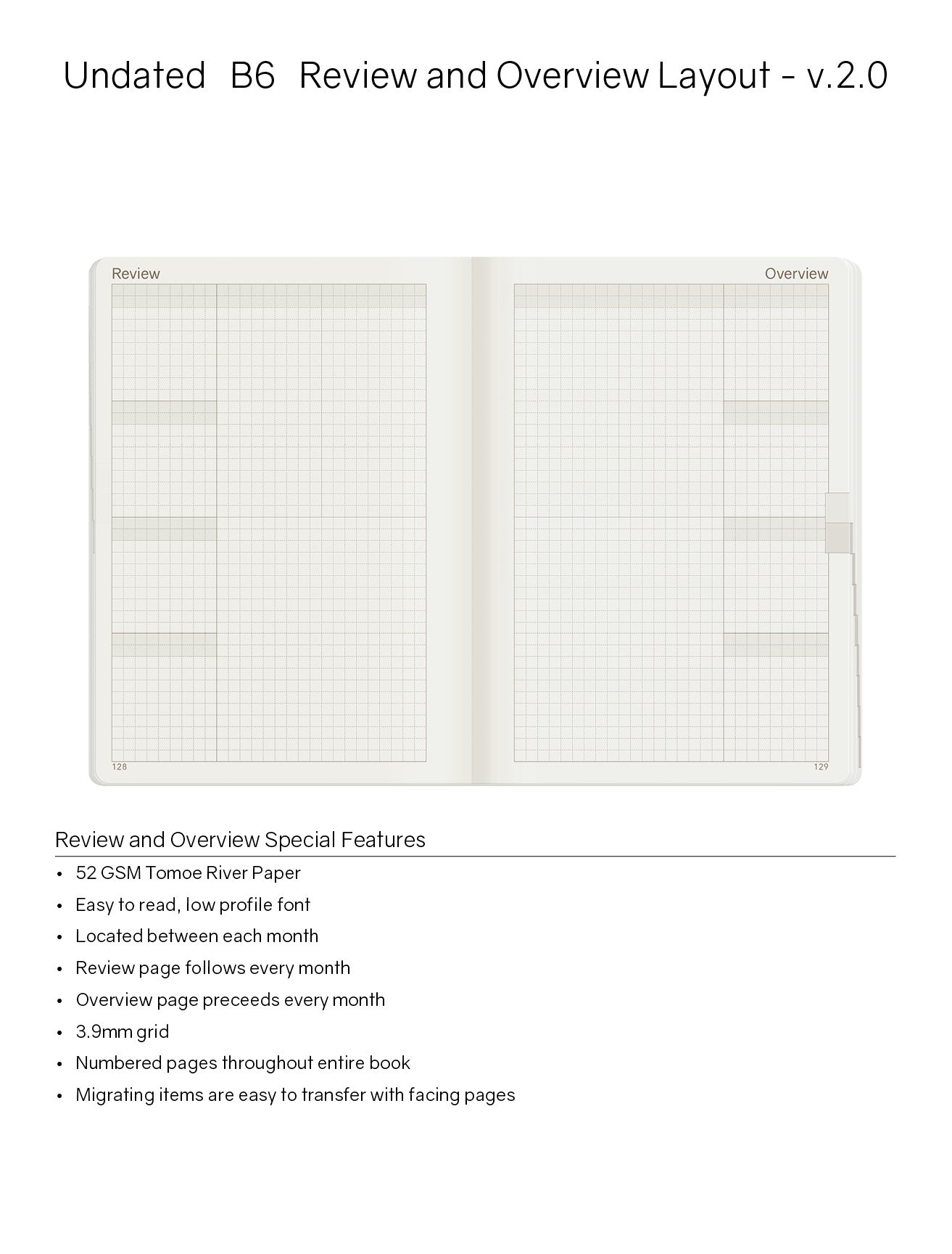 B6 Undated Weekly Planner v.2 | 2023 Edition | Core | Stacked Weekends