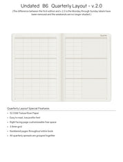 B6 Undated Weekly Planner v.2 | 2023 Edition | Core | Stacked Weekends