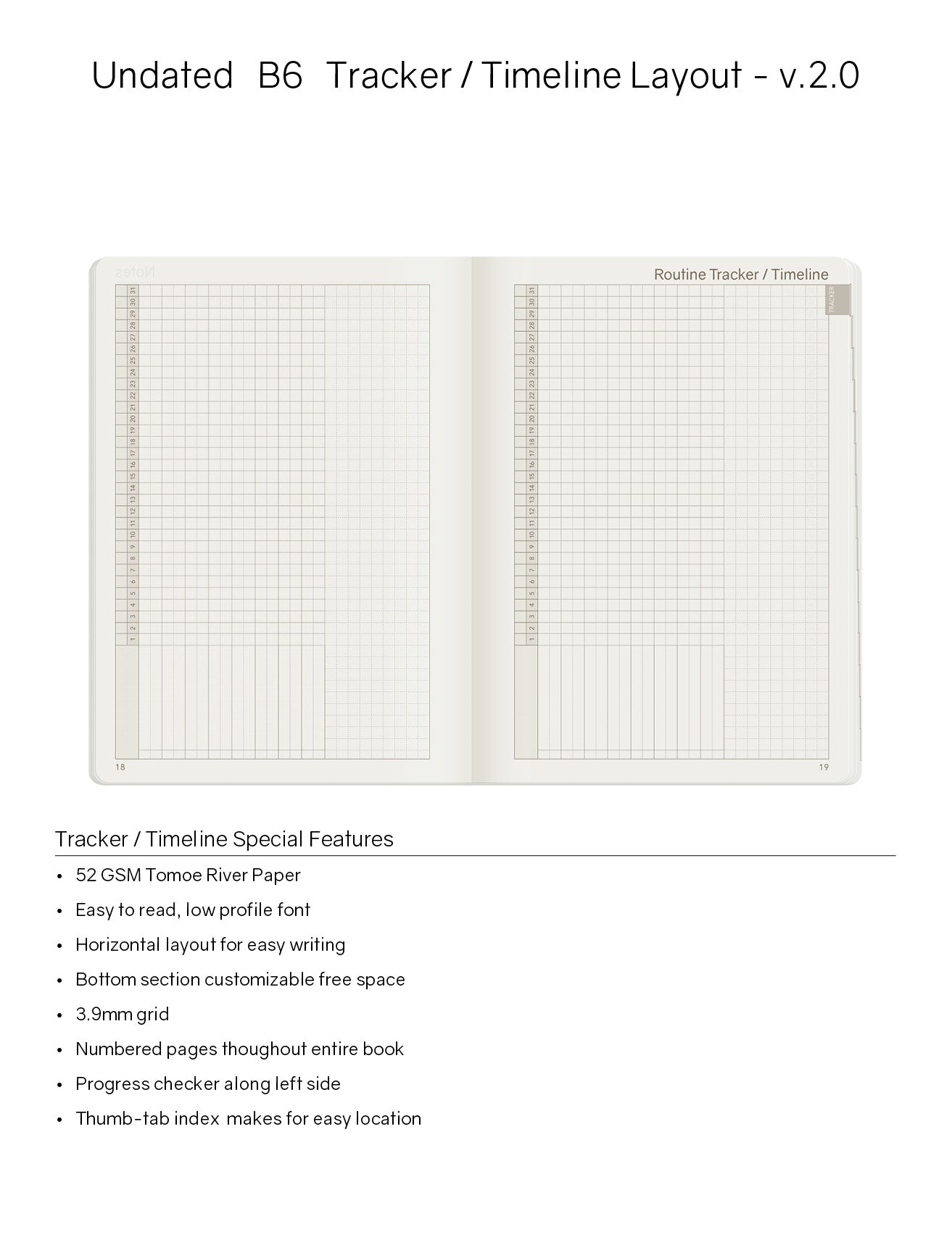 B6 Undated Weekly Planner v.2 | 2023 Edition | Core | Stacked Weekends