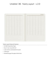 B6 Undated Weekly Planner v.2 | 2023 Edition | Core | Stacked Weekends