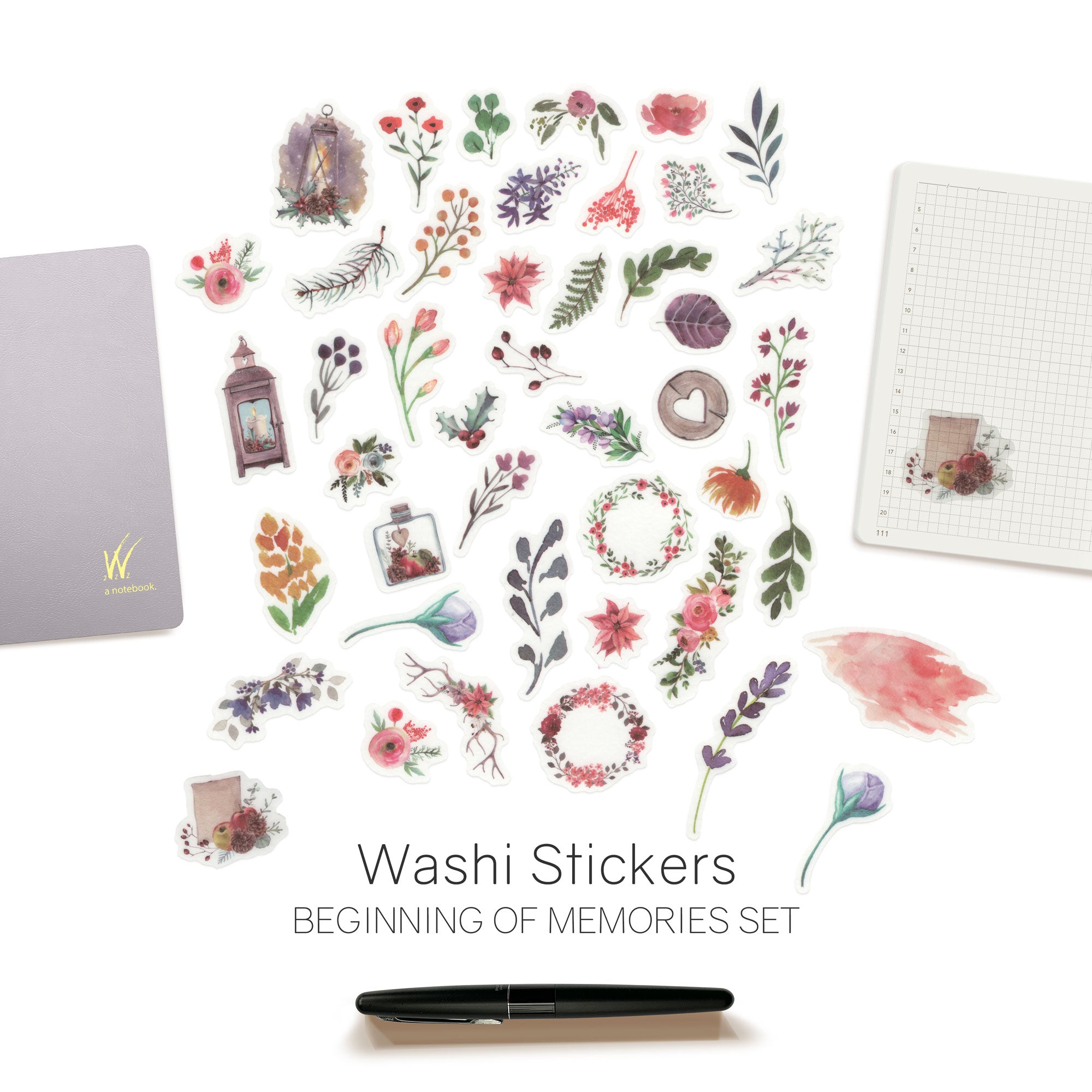 Watercolor - Washi Stickers