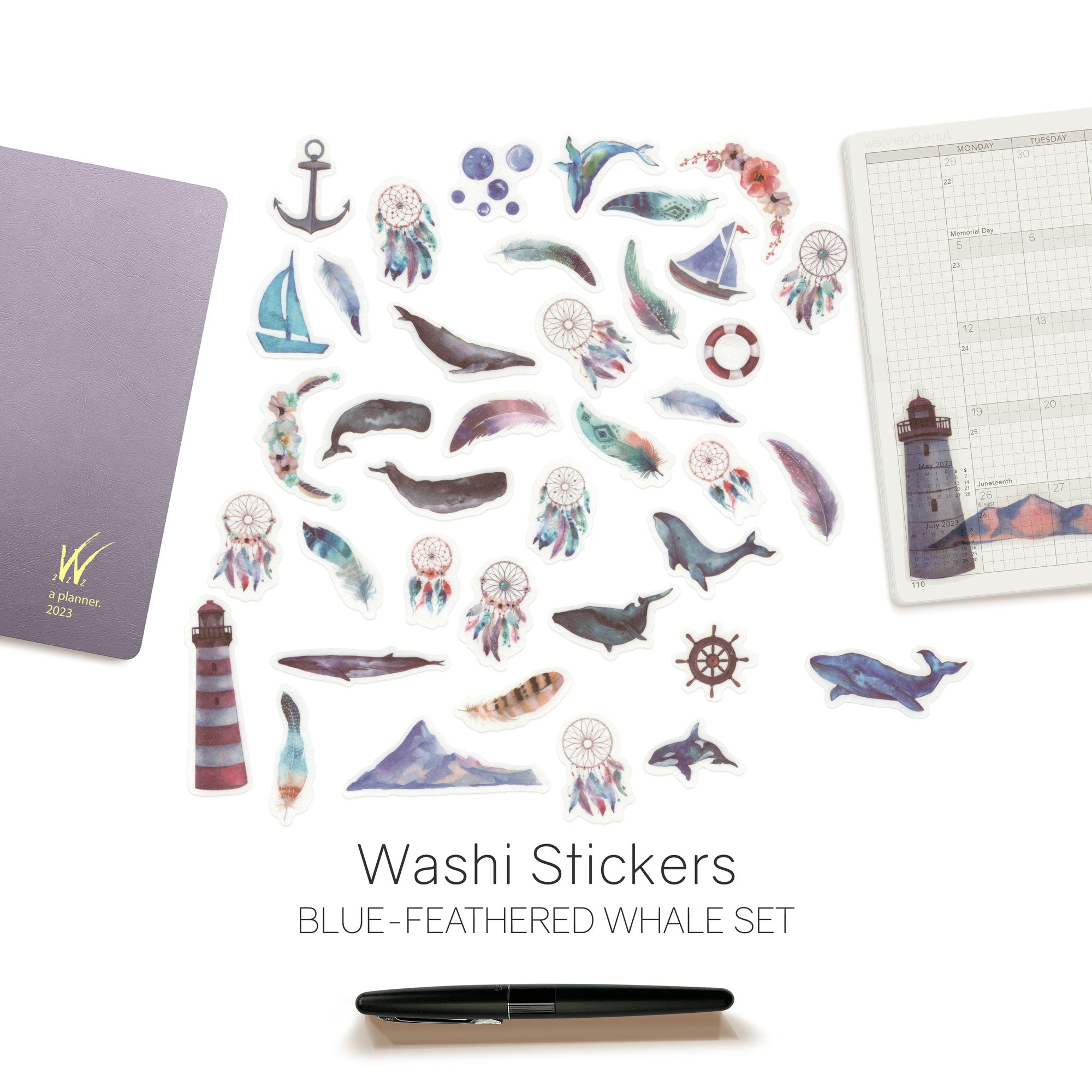 Watercolor - Washi Stickers