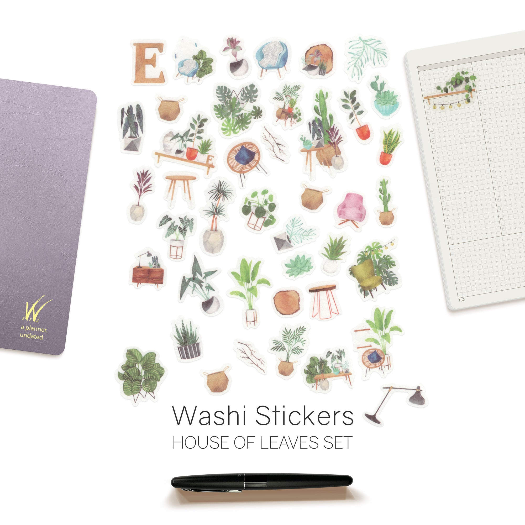 Watercolor - Washi Stickers