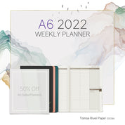 Sale | 2022 A6 Weekly Planner | 52gsm Tomoe River Paper | Core | Stacked Weekends