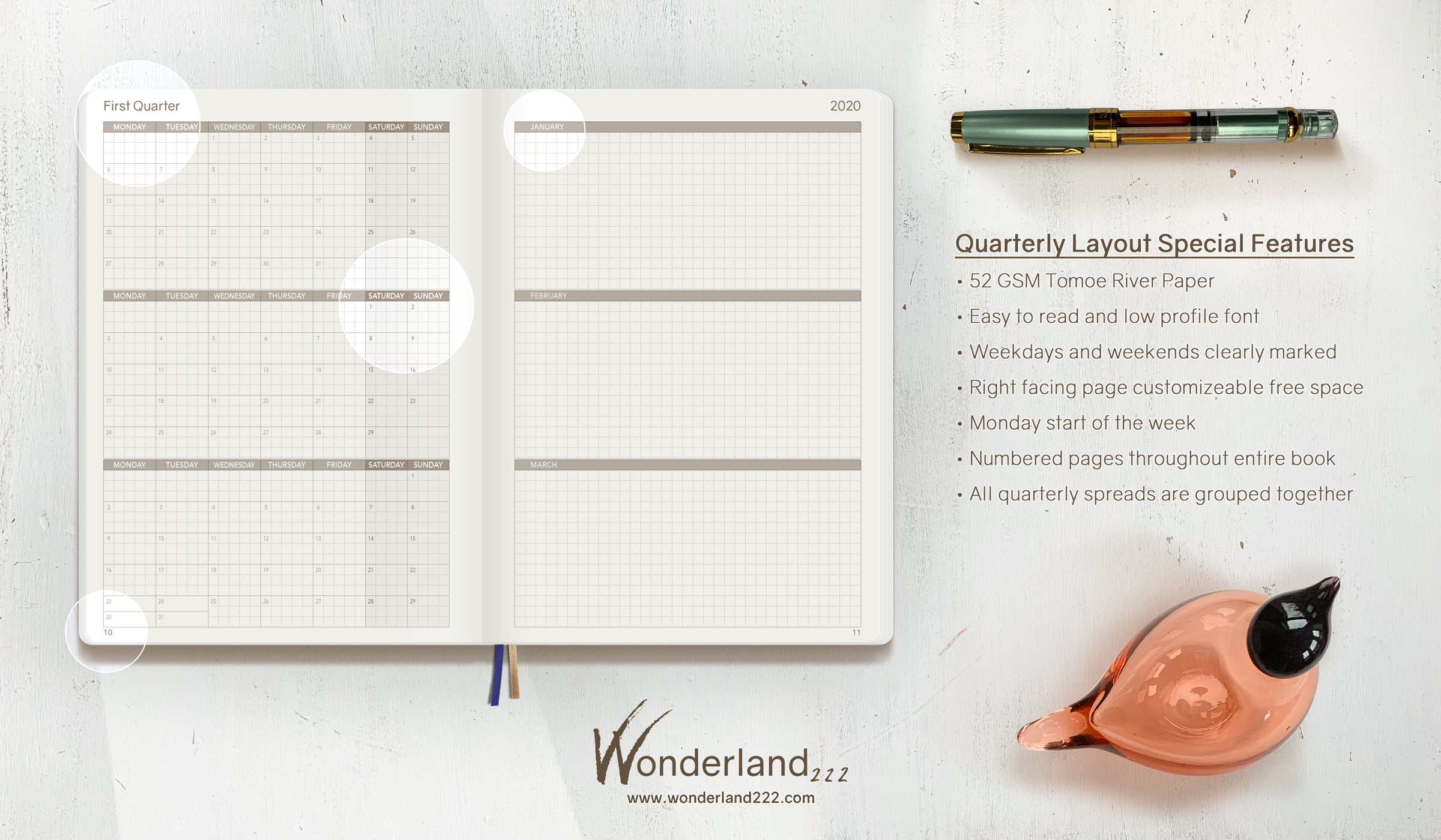 Sale | 2020 A5 Weekly Planner - 52gsm Legacy Tomoe River Paper