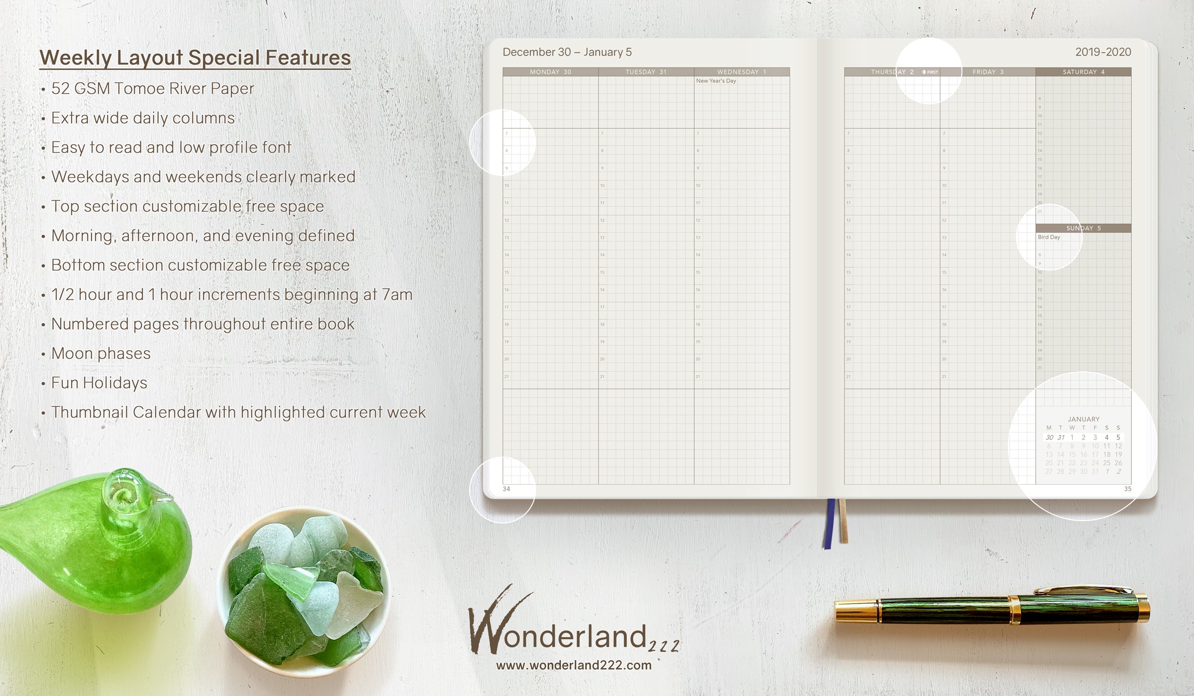 Sale | 2020 A5 Weekly Planner - 52gsm Legacy Tomoe River Paper