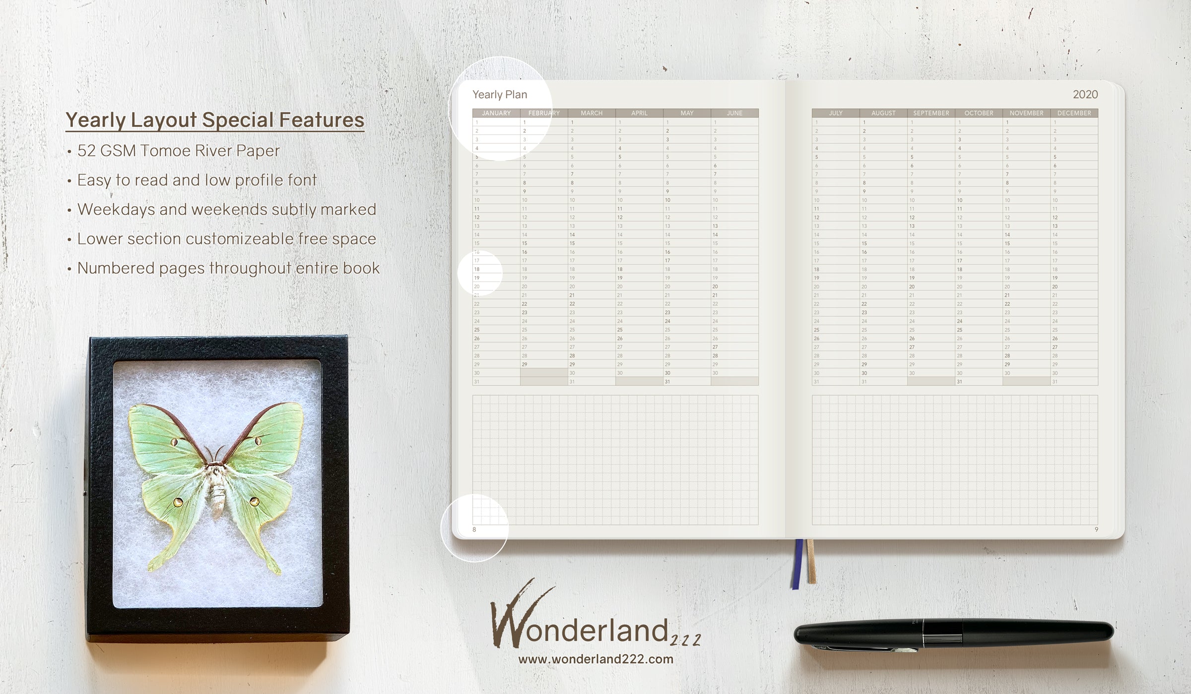 Sale | 2020 A5 Weekly Planner - 52gsm Legacy Tomoe River Paper