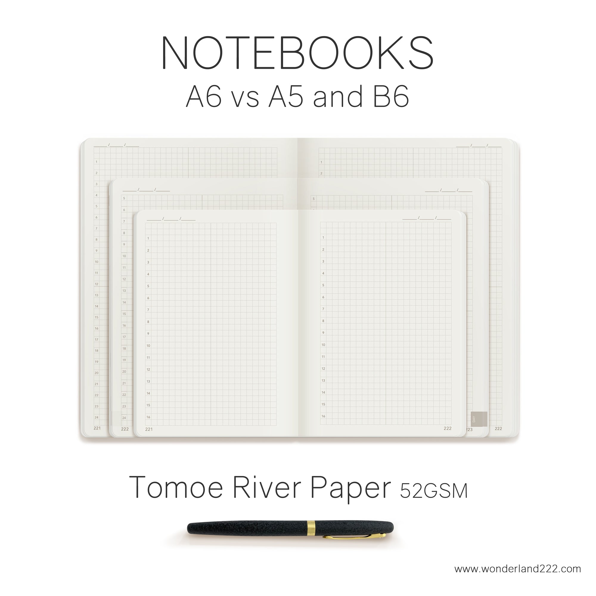 A6 Tomoe River Paper Undated Daily Notebook 368pgs COMING SOON