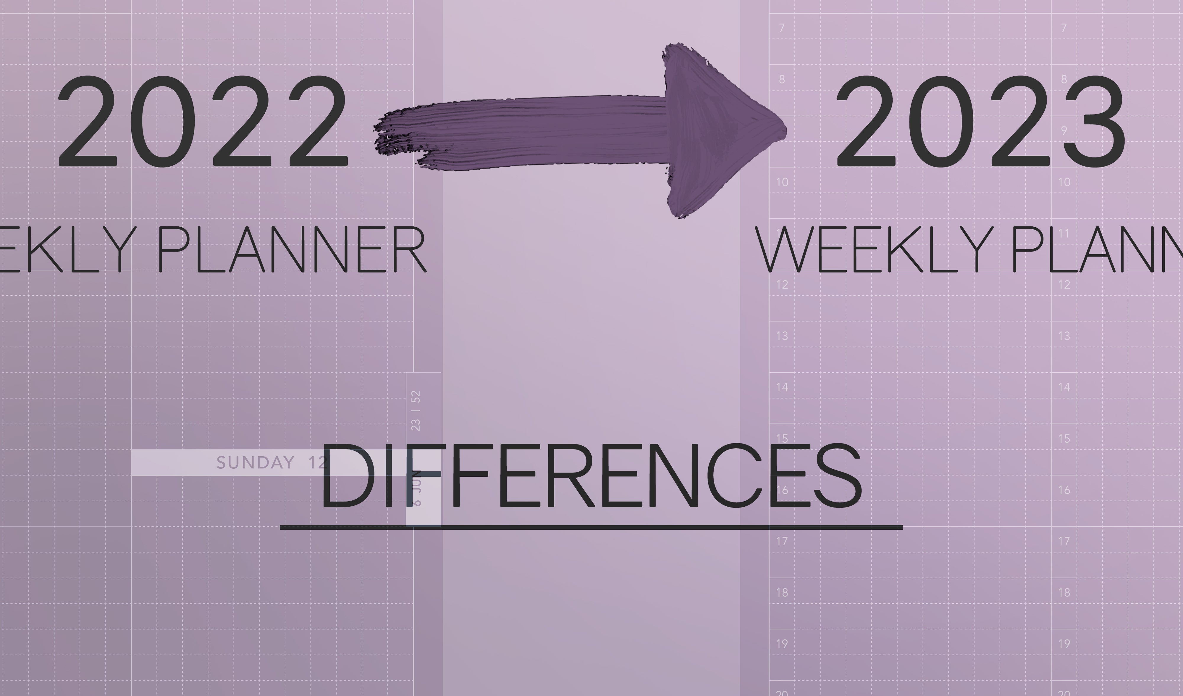 Weekly Planner Changes Heading Into 2023!