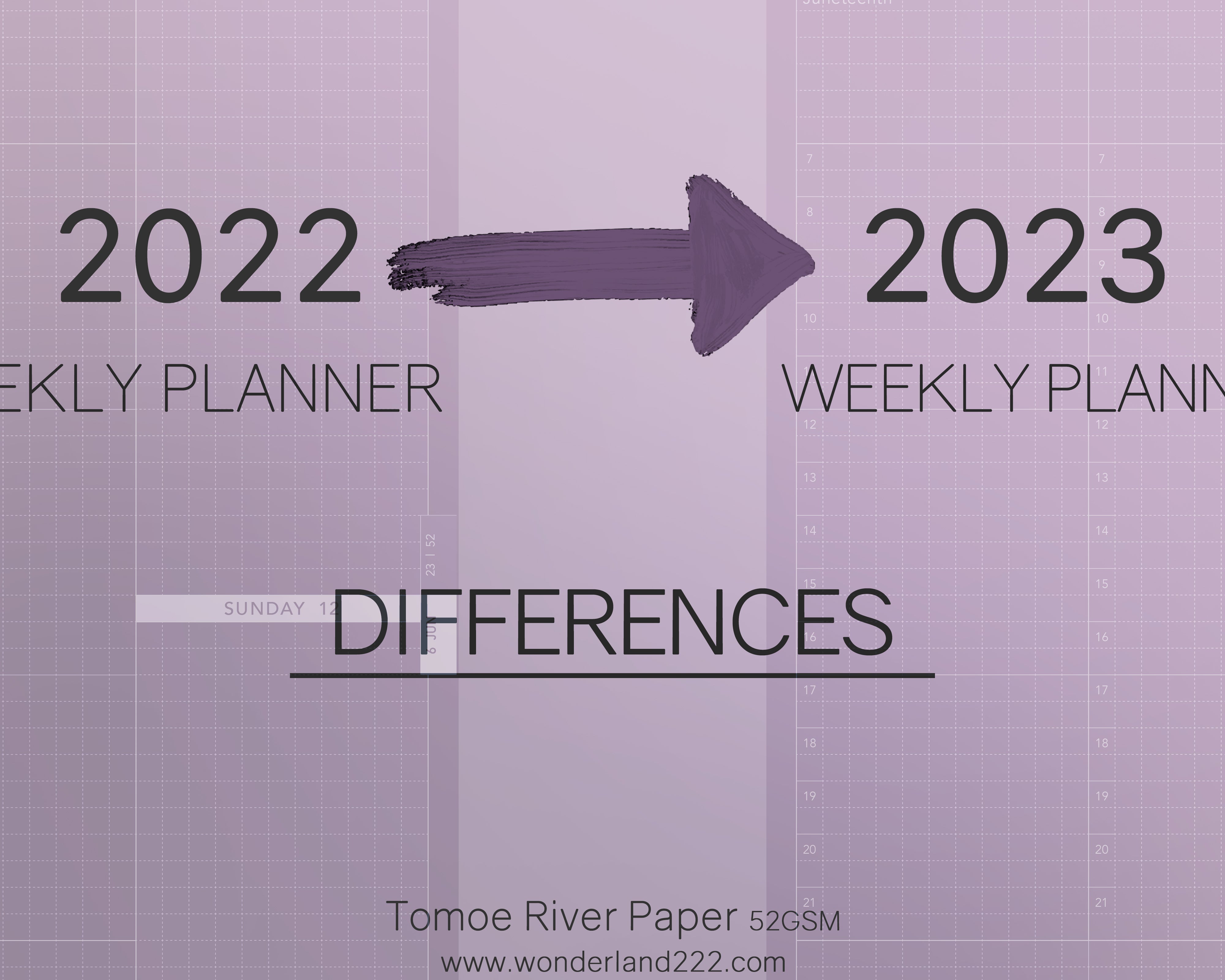 Weekly Planner Changes Heading Into 2023!