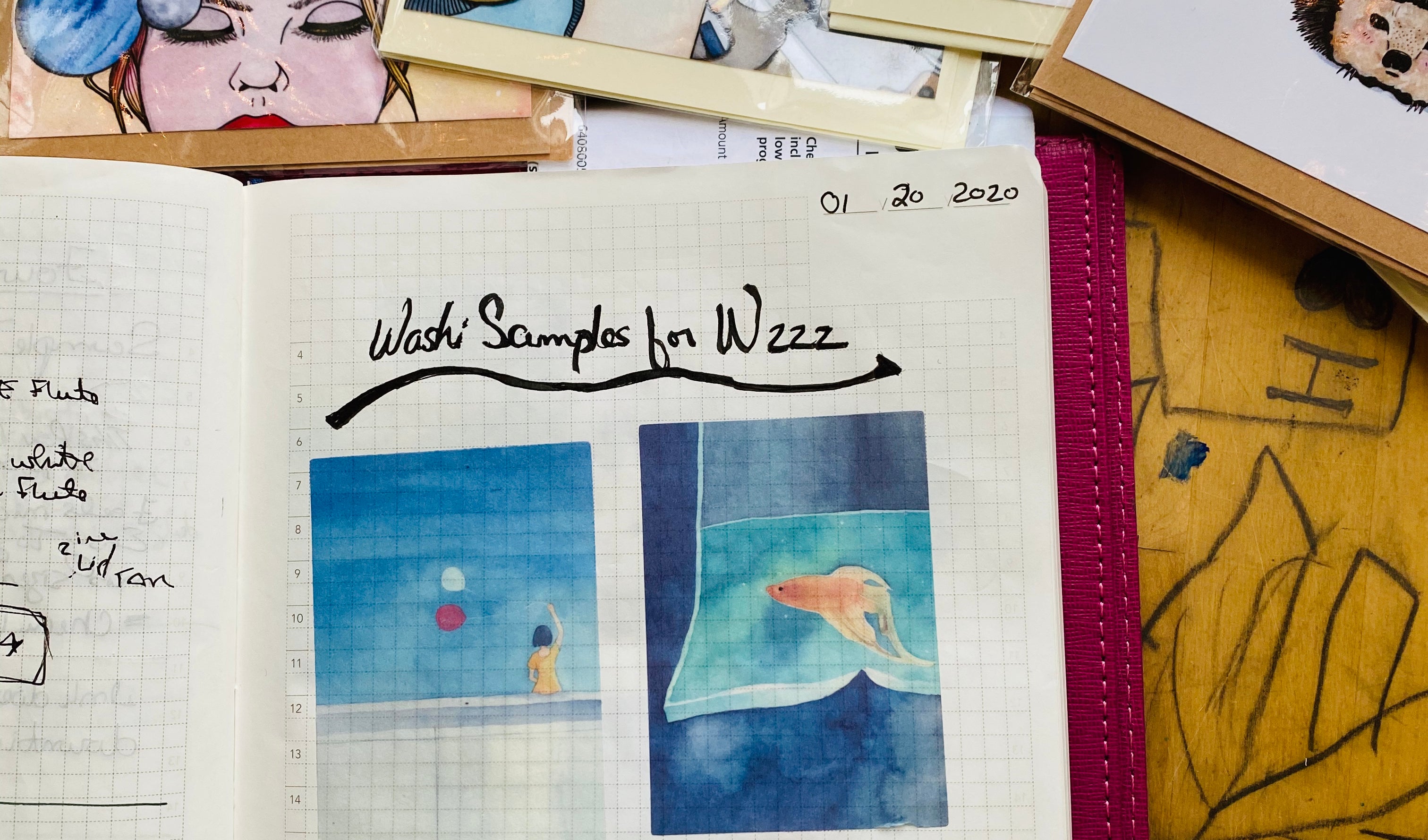 Sample Tests for Wonderland 222 Planner Stickers, Washi and Stationery
