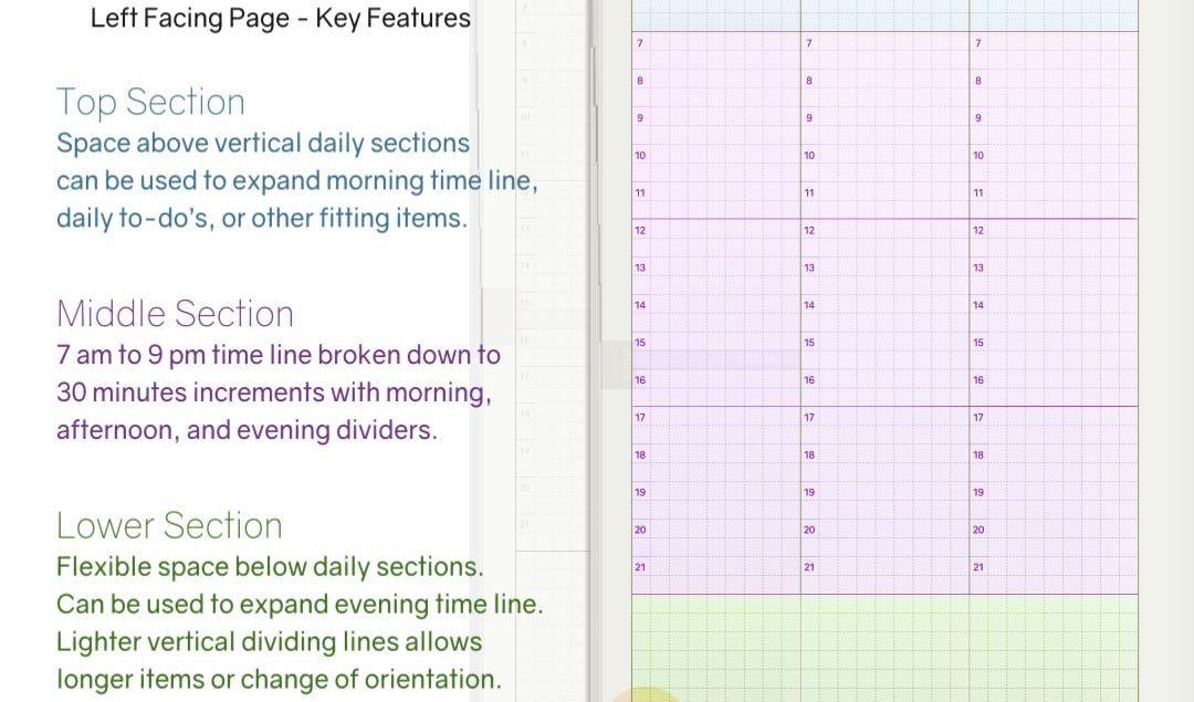 A5 B6 2021 Tomoe River Weekly Planner measurements by Wonderland 222 