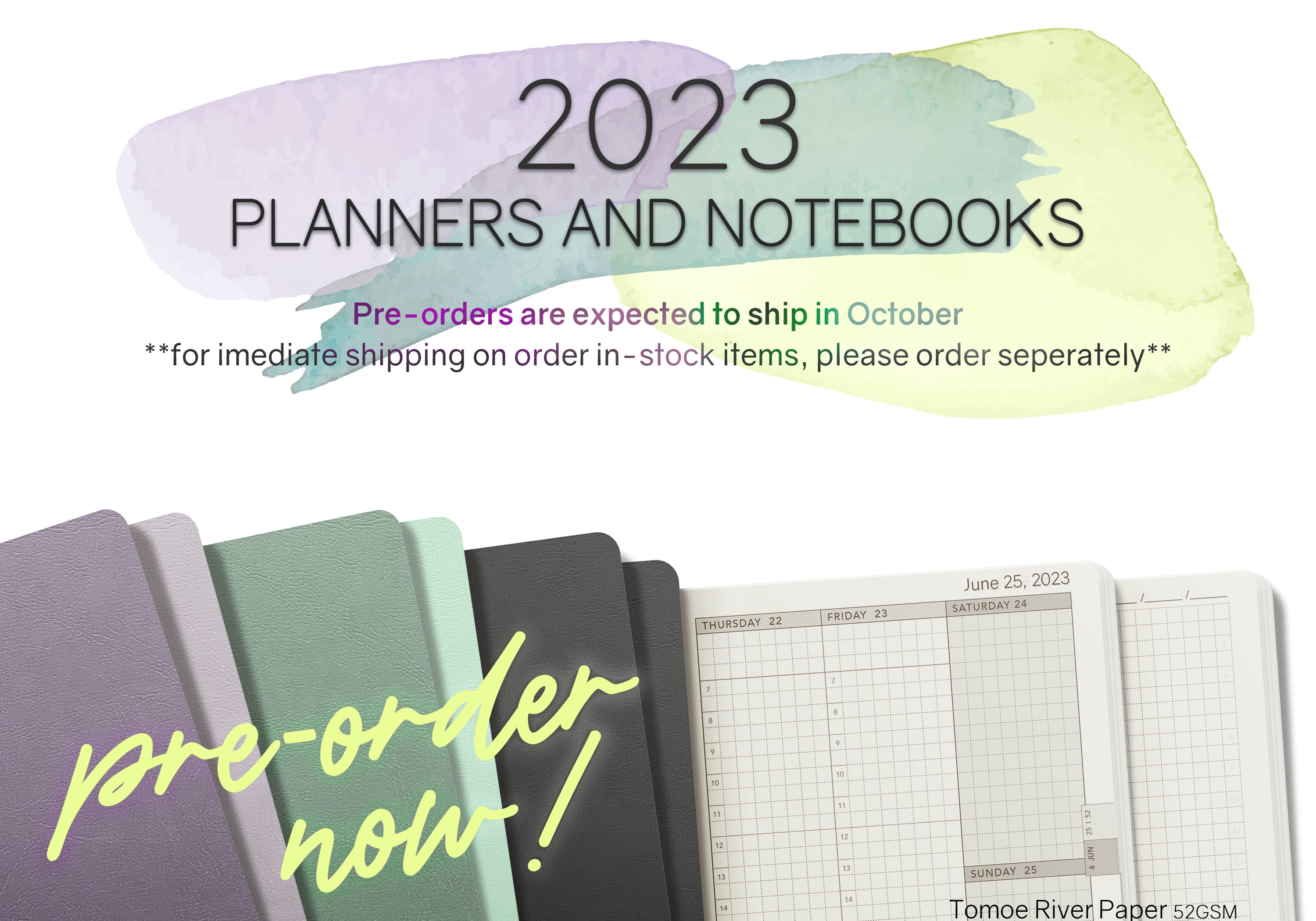 2023 Tomoe River Paper Planner and Notebook PreOrder