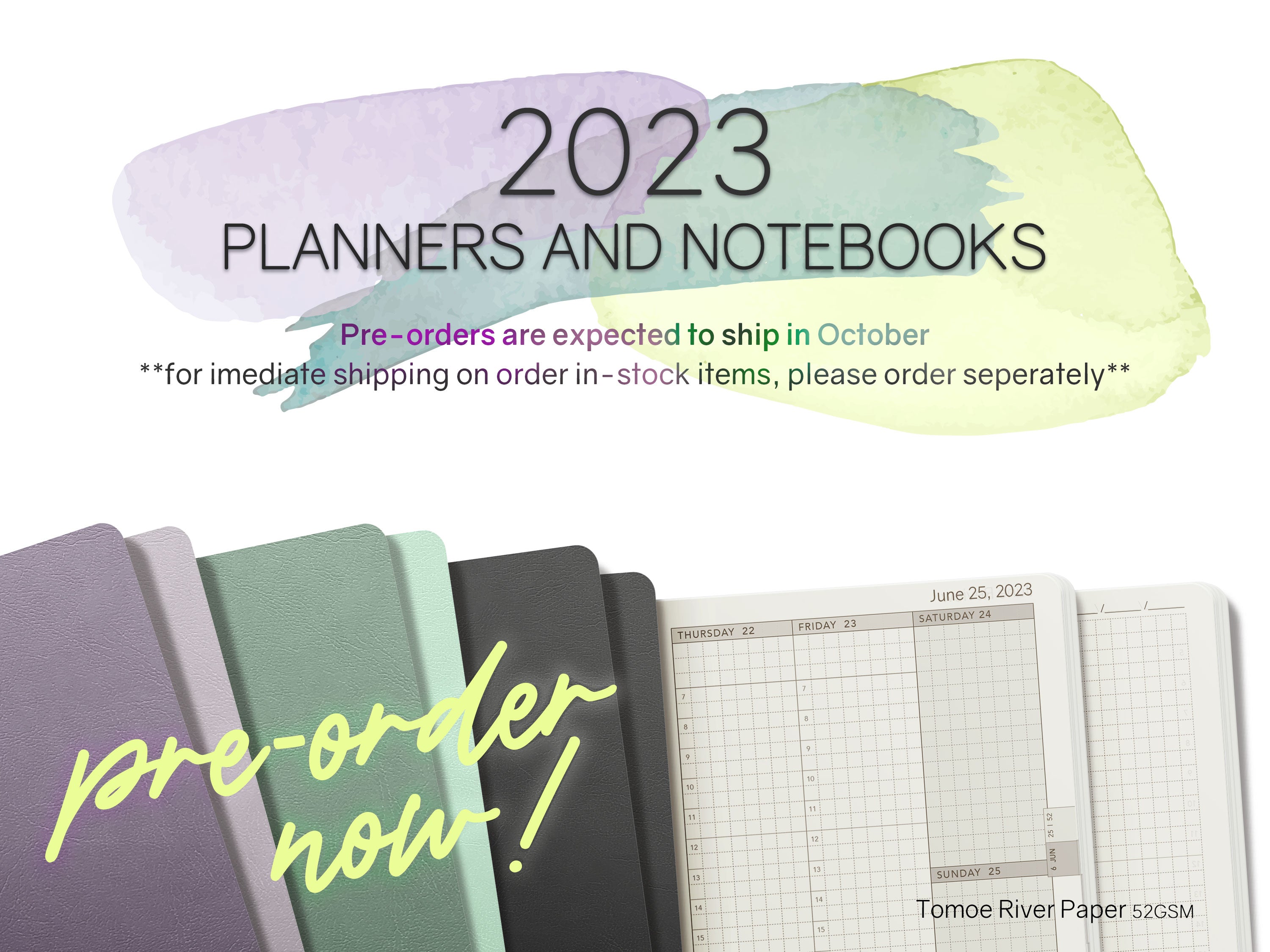2023 Tomoe River Paper Planner and Notebook PreOrder