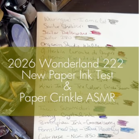 2026 Wonderland 222 New Paper Tests - Fountain Pen Inks - 1