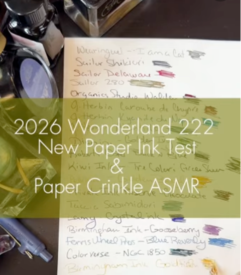 2026 Wonderland 222 New Paper Tests - Fountain Pen Inks - 1