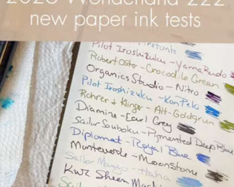 2026 Wonderland 222 New Paper Test - Fountain Pen Inks - 2